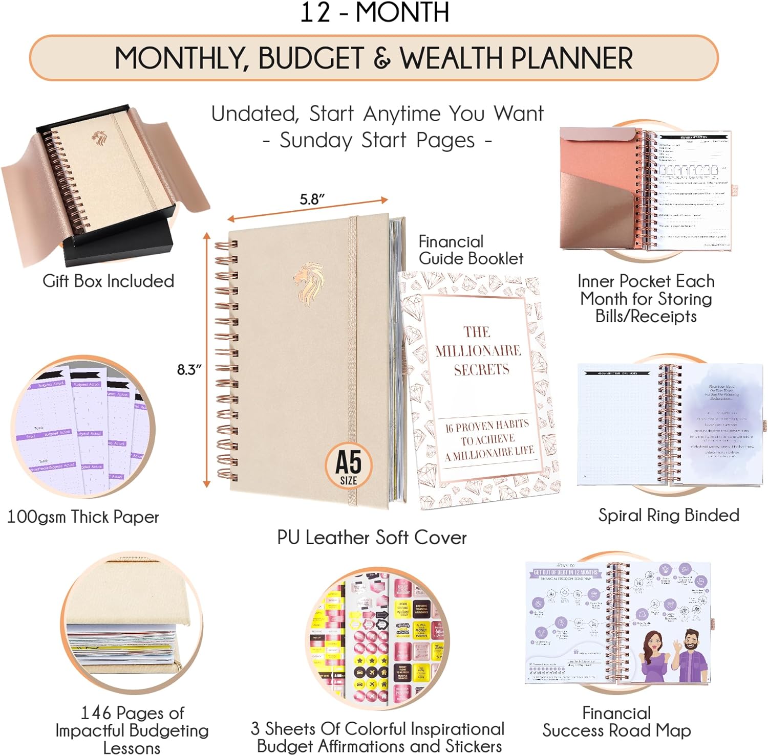 Budget Planner and Monthly Bill Organizer + Cash Envelope Buget Sytem | Finance Planner, Bill Payment Tracker & Money Saving with Productivity App | Money Mindset for Attracting Financial Abundance