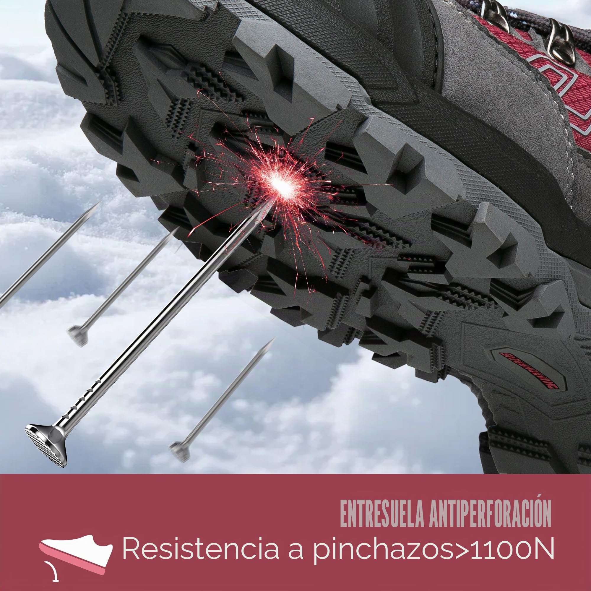 KOIFISH Botas de seguridad para Hombre Mujer Invierno Impermeable Zapatos de Seguridad Punta Compuesta Antideslizante Antiestático Botas de Trabajo con Forro Térmico
