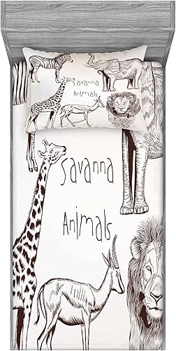 Miniatura 160 de Ambesonne Juego de sábanas bajeras y fundas de almohada occidentales, sombrero de vaquero con temática del salvaje oeste y cuerda de ganadería vieja