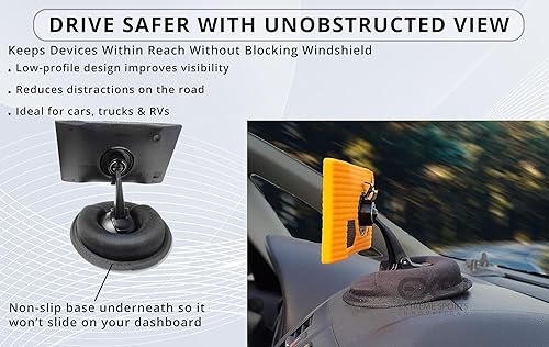 Miniatura 8 de Soporte para tablero de automóvil Nylon suave, tablero de metal de montaje redondo Base de saco de arena pesada con opción de montaje magnético