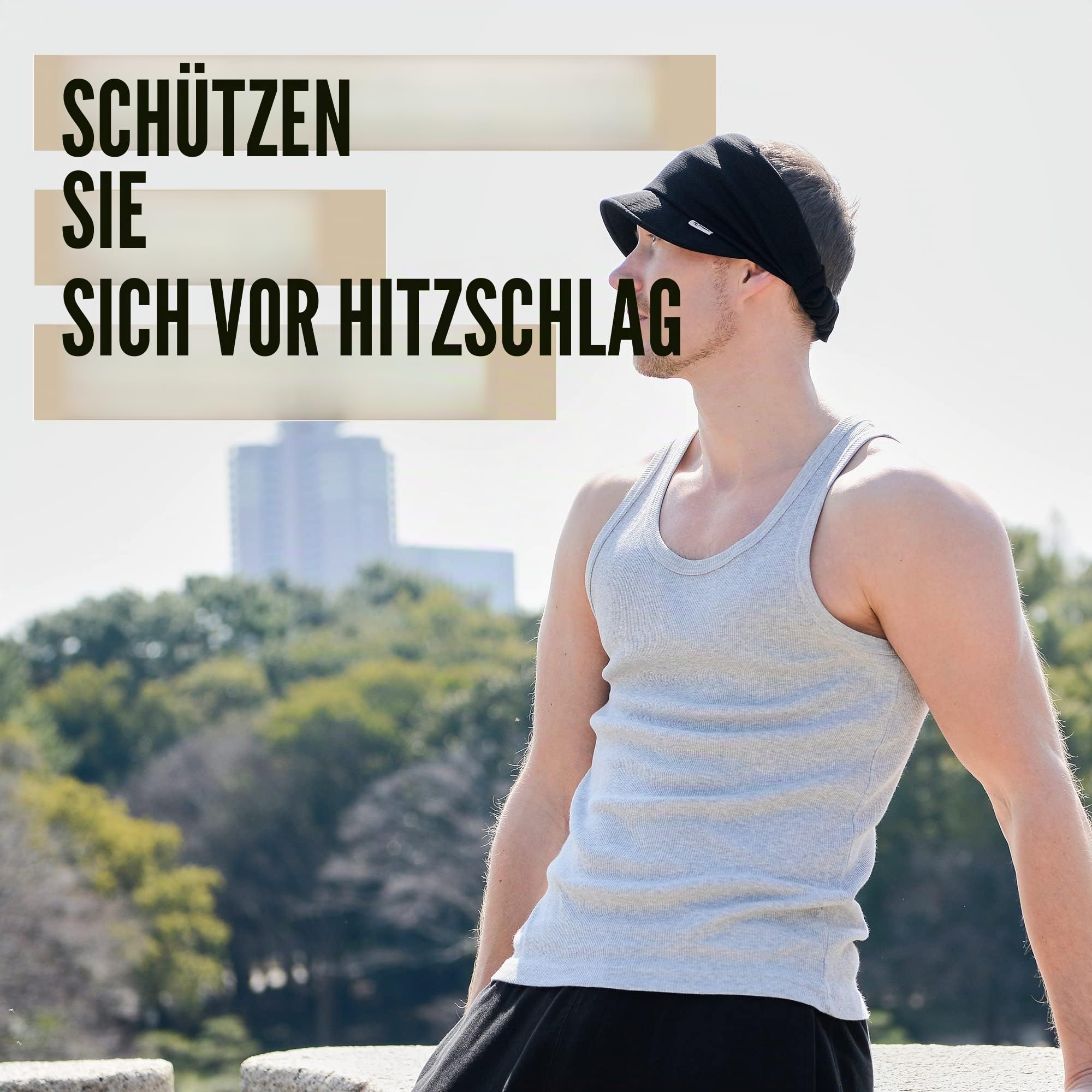 CHARM Bandana Damen Visor Kopftuch - Herren Cap Sommer Kopfbedeckung Stirnband Mit Sonnenschutz Mit Schirm Sonnen-Hut
