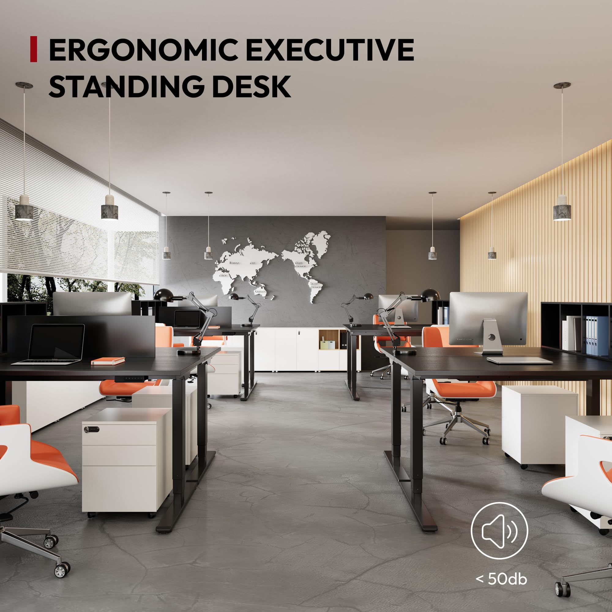 SANODESK Höhenverstellbarer Schreibtisch komplette Tischplatte Schreibtisch Höhenverstellbar Elektrisch Ergonomischer mit Flüsterleisem Dual-Motor 160x80cm