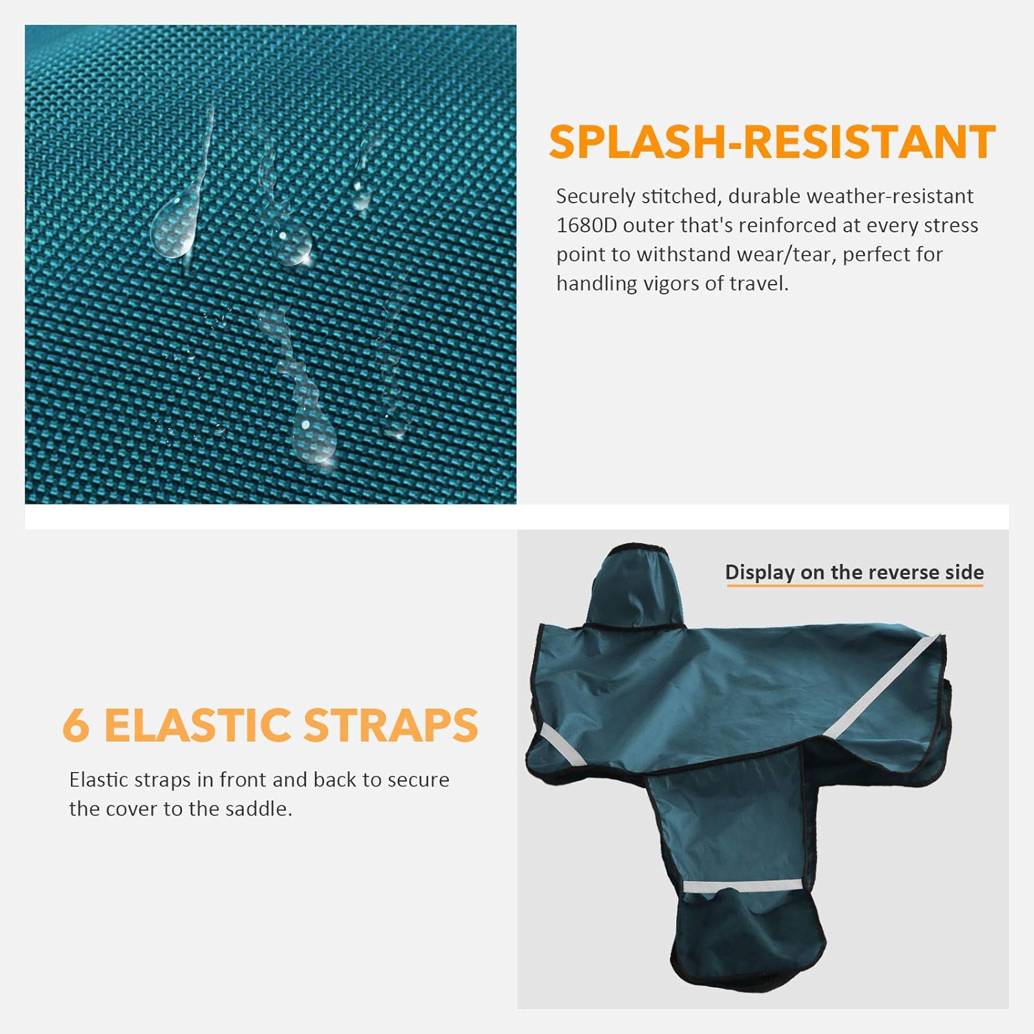 Harrison Howard 1680 Denier Waterproof Western Saddle Cover-Burgundy Red : Pet Supplies