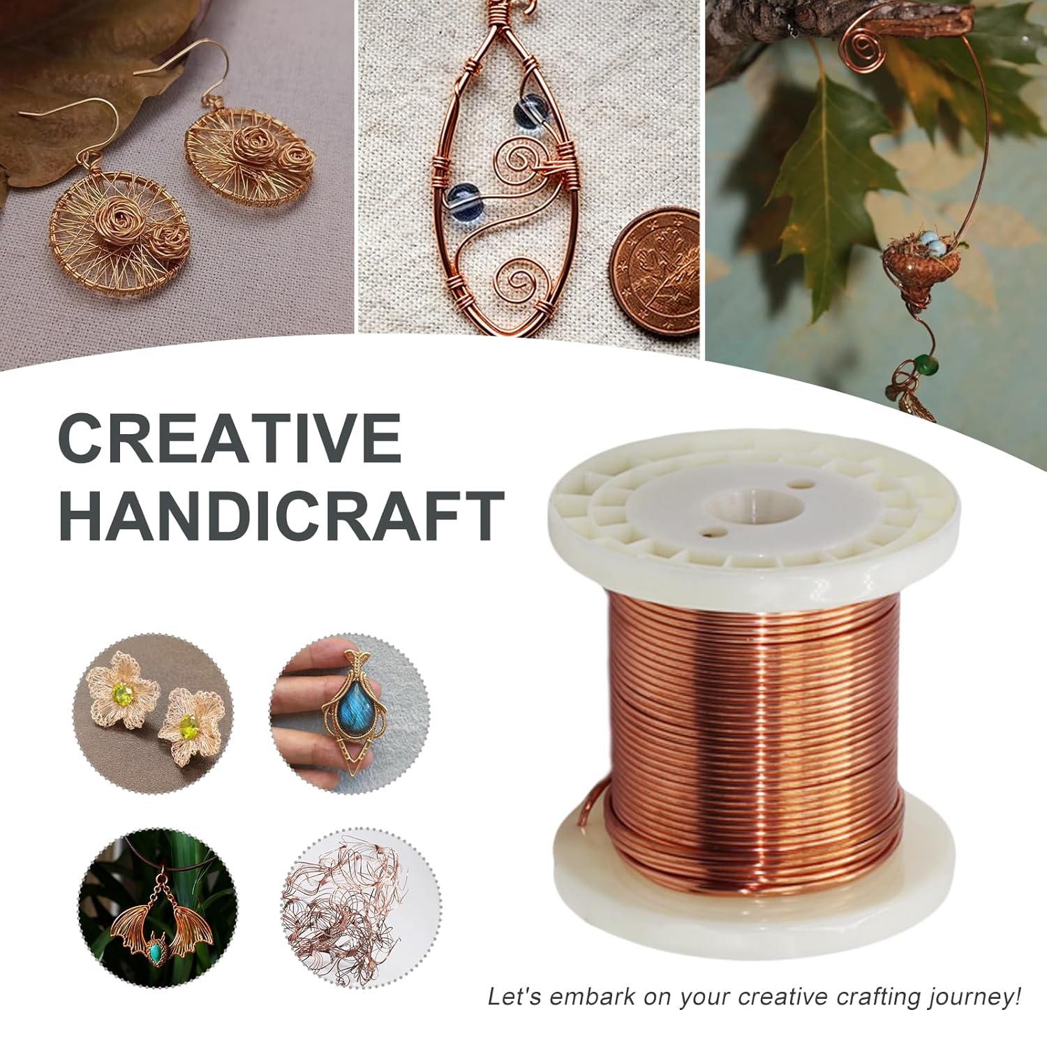 1 Pound roll of 99.9% Pure Copper Wire, Used for Industry, Crafts, DIY Jewelry, Garlands, and Floral Arrangements (18 Gauge 1.0mm)