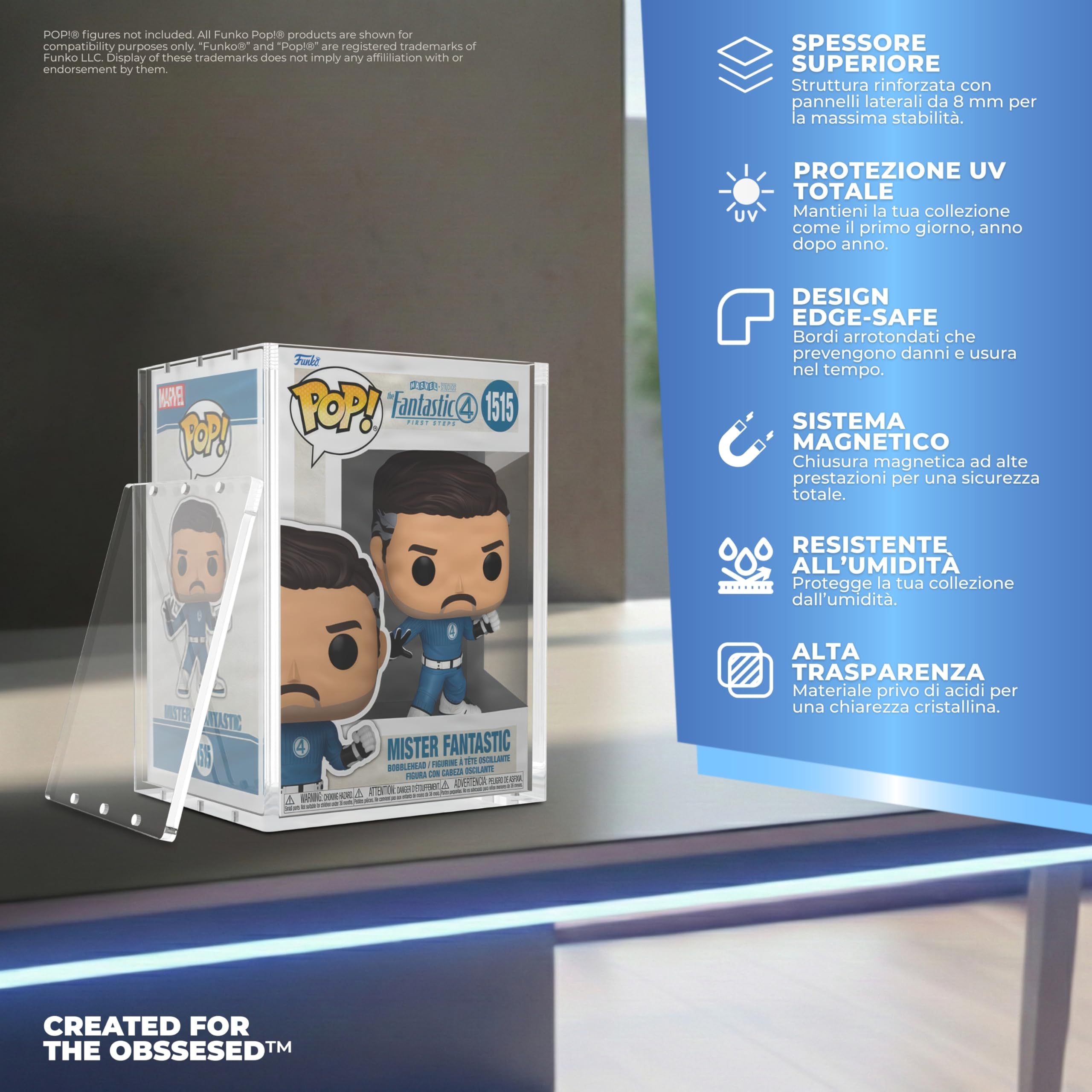 Funko Pop Protector con Magneti N52 – Custodia Funko Pop UV 99% Trasparente e Impilabile – Teca Funko Pop Premium