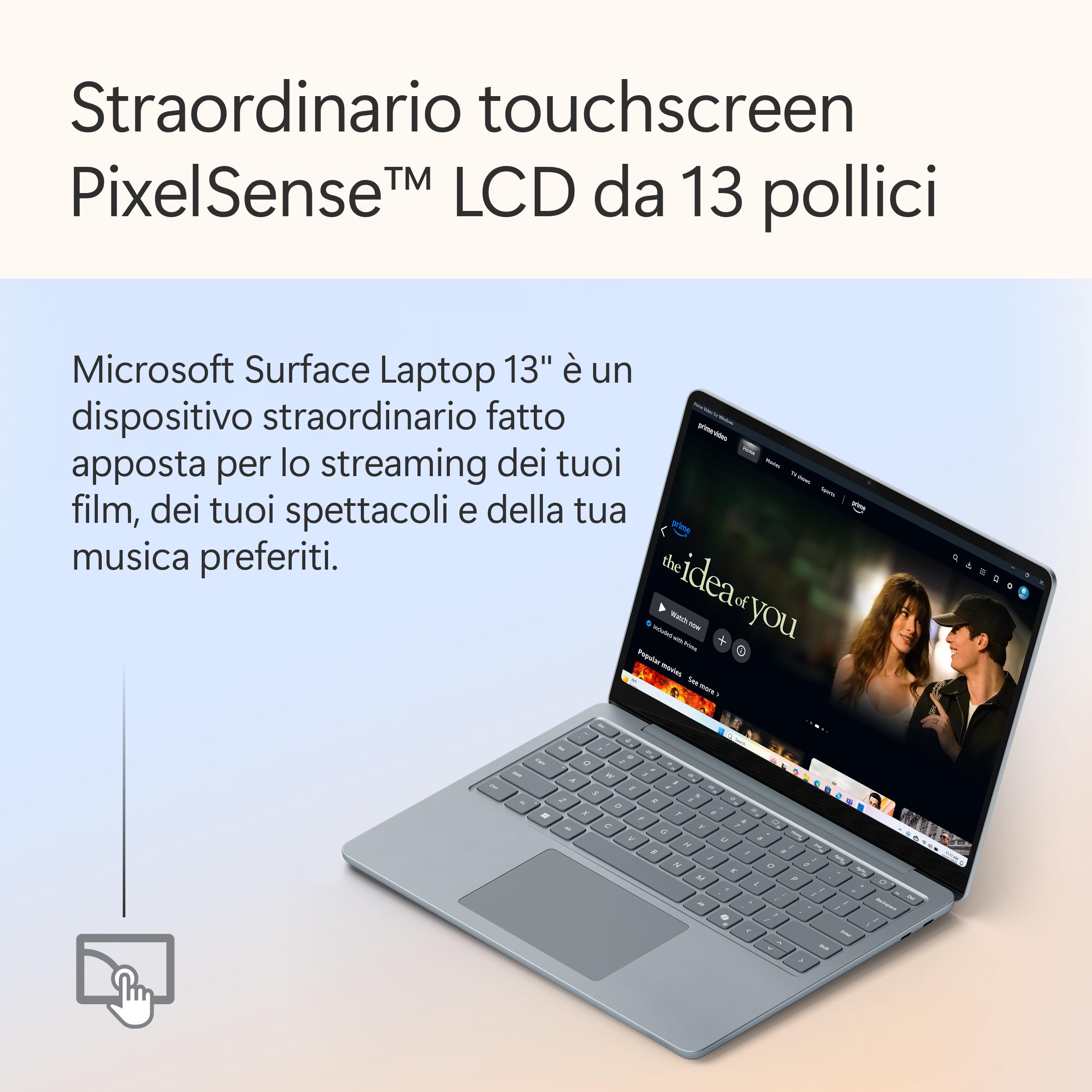 Microsoft Surface Laptop | Copilot+ PC | LCD Touchscreen 13 pollici | Snapdragon X Plus | 16 GB di RAM | 512 di memoria | Ultimo modello | Oceano