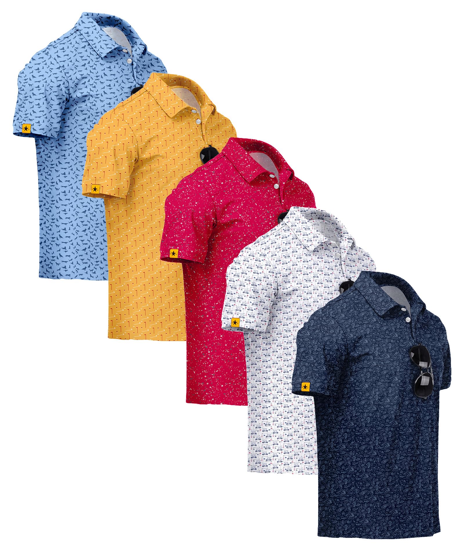 ZITY 5‑Pack Golf Polo