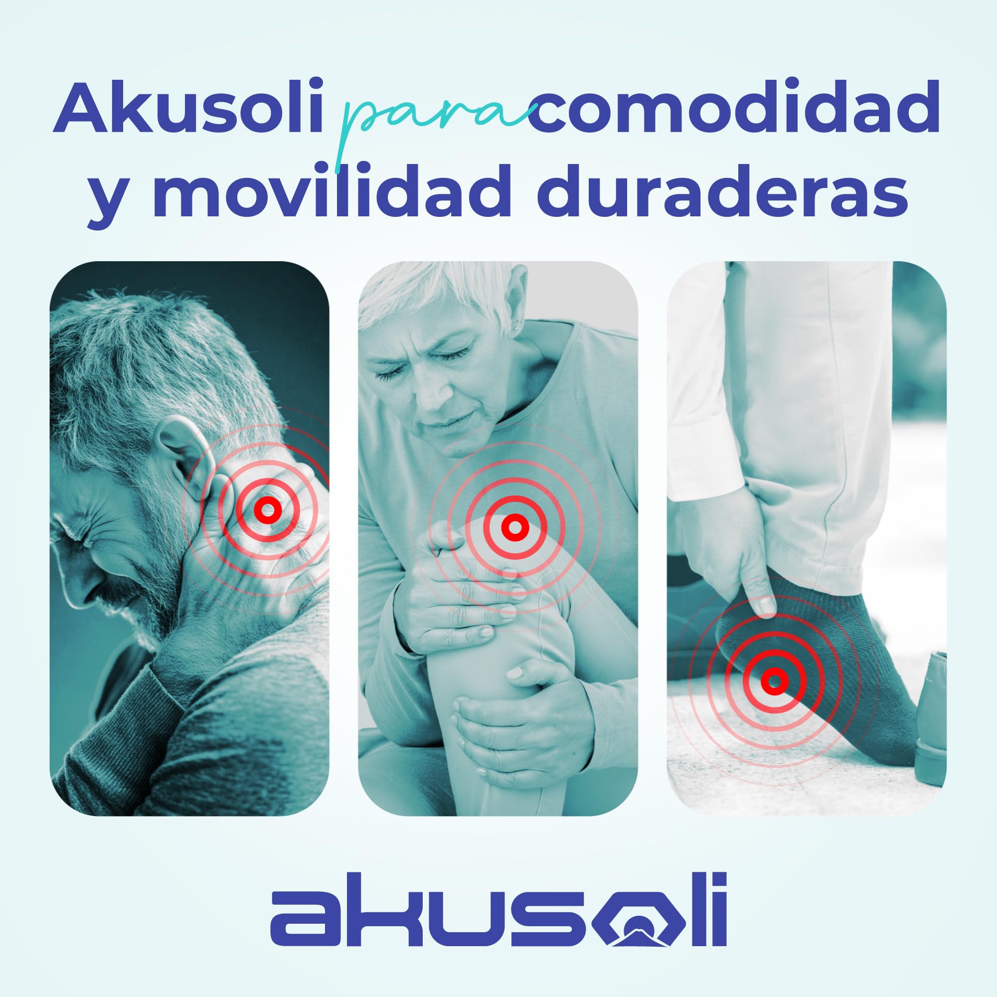 Akusoli Plantillas Mujer Hombre Gel Soporte Arco Absorción Impactos EU36-41.5