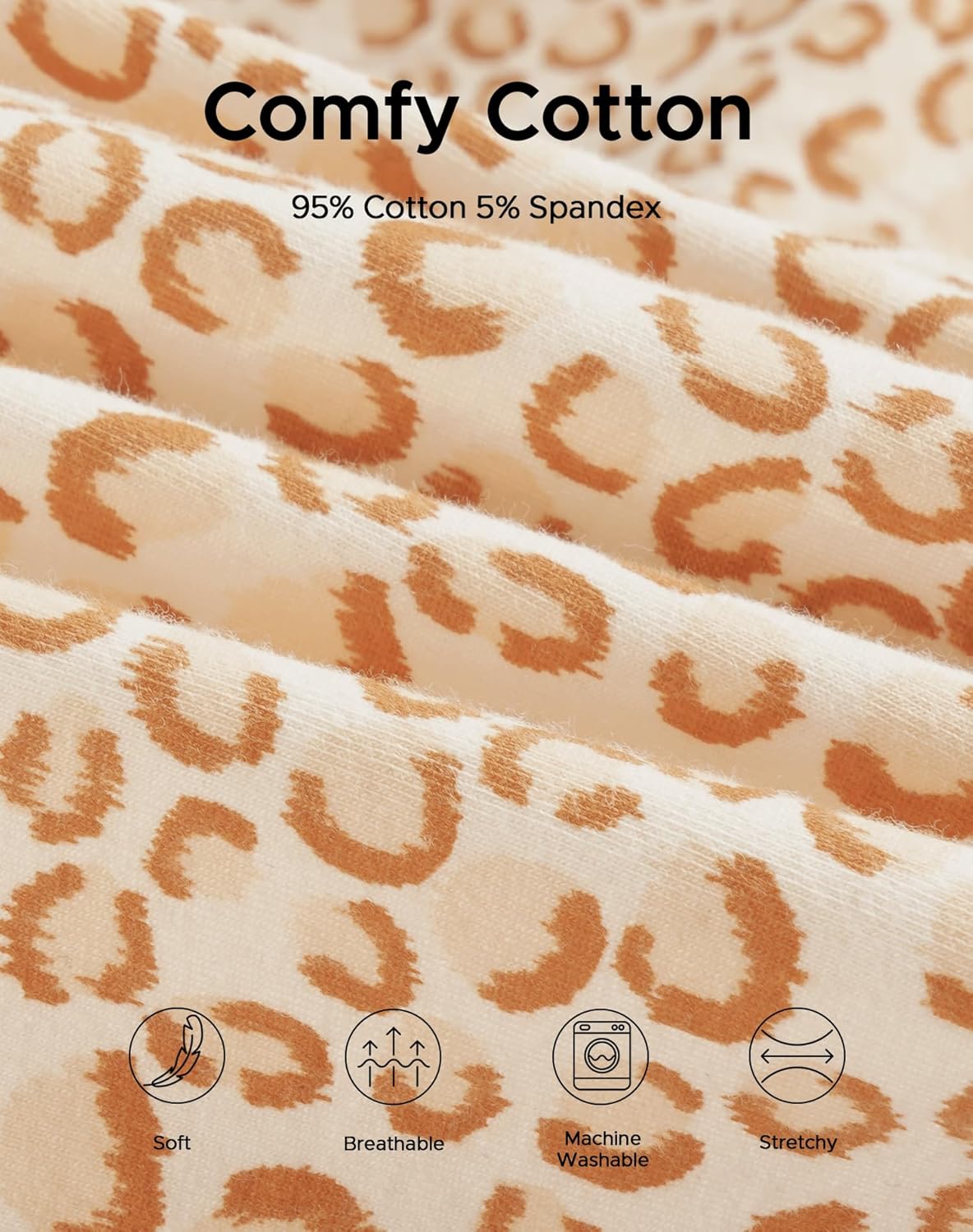 INNERSY Plus Size XL-5XL Big Curvy Woman Cotton Underwear High Waist Briefs 5-Pack - Image 5