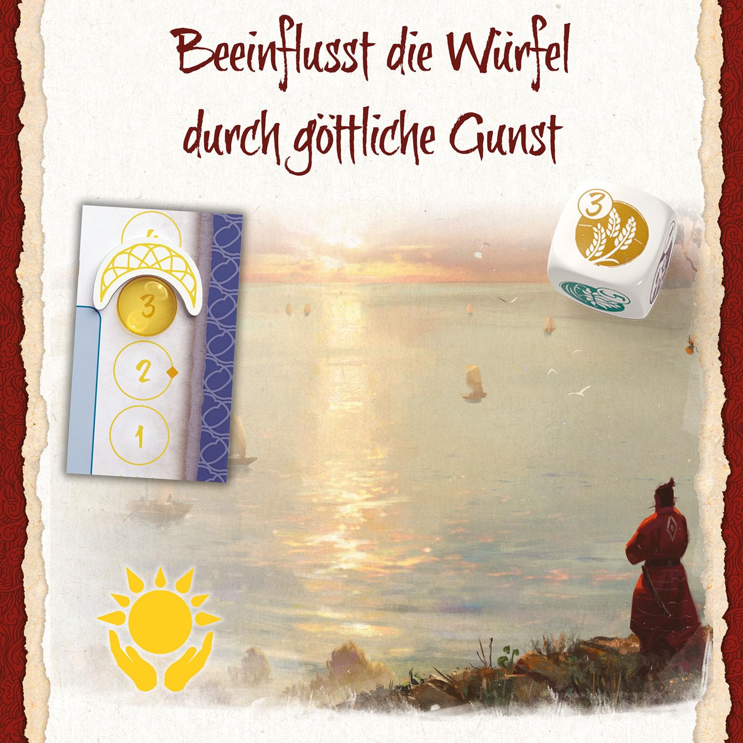 Kosmos Am goldenen Fluß, Strategiespiel für Kenner | Mit taktischer Tiefe und Vorausplanung, für 2-4 Personen ab 12 Jahre, Spielplan mit Goldprägung, cleverer Würfelmechanismus