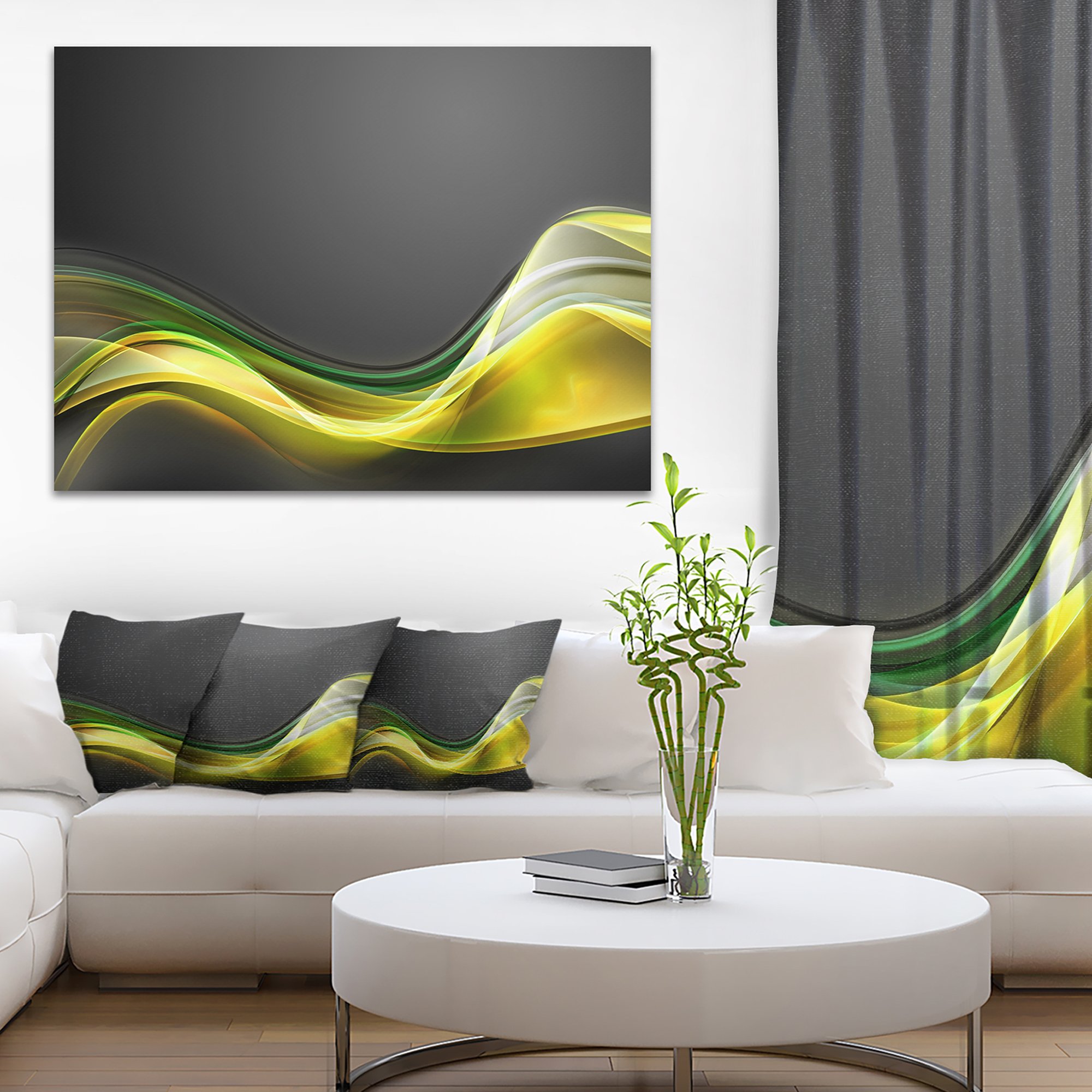 Amazon.com: Designart PT8419-20-12 Green Gold Texture Pattern