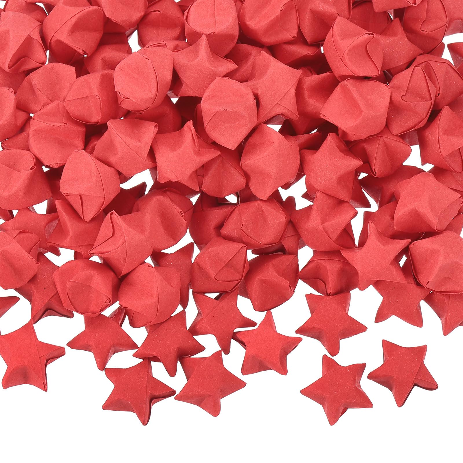 sourcing map 300 Pcs Paper Stars Pre-Made Origami Lucky Wishing Star for Best Wish Christmas Party Wedding Valentine's Day Girl Friends Gift(Red)