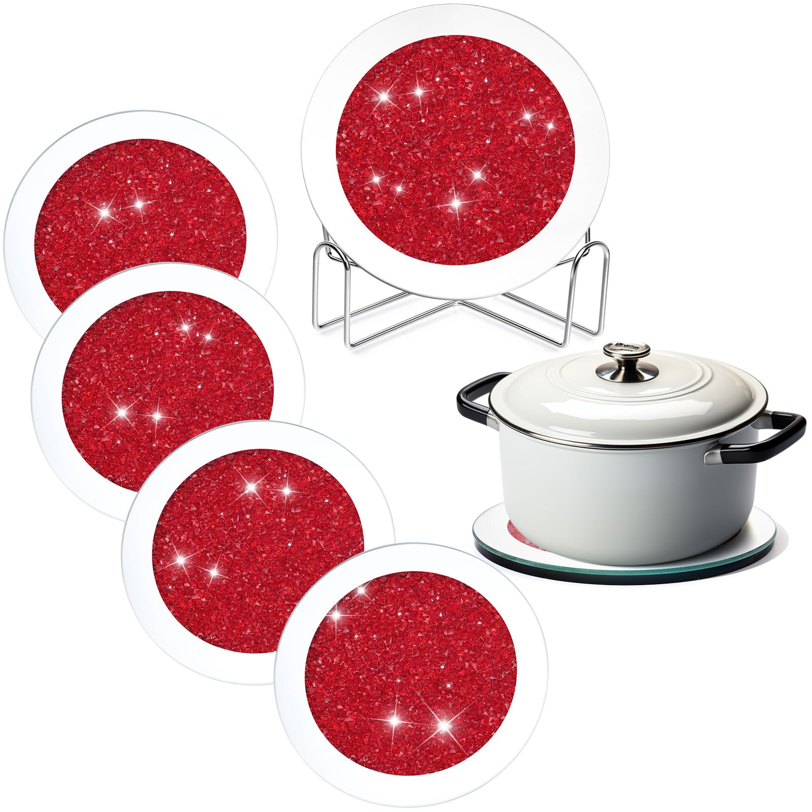 Dessous de verre en verre rouge Jetec pour sublimer vos soirées et tables de bar