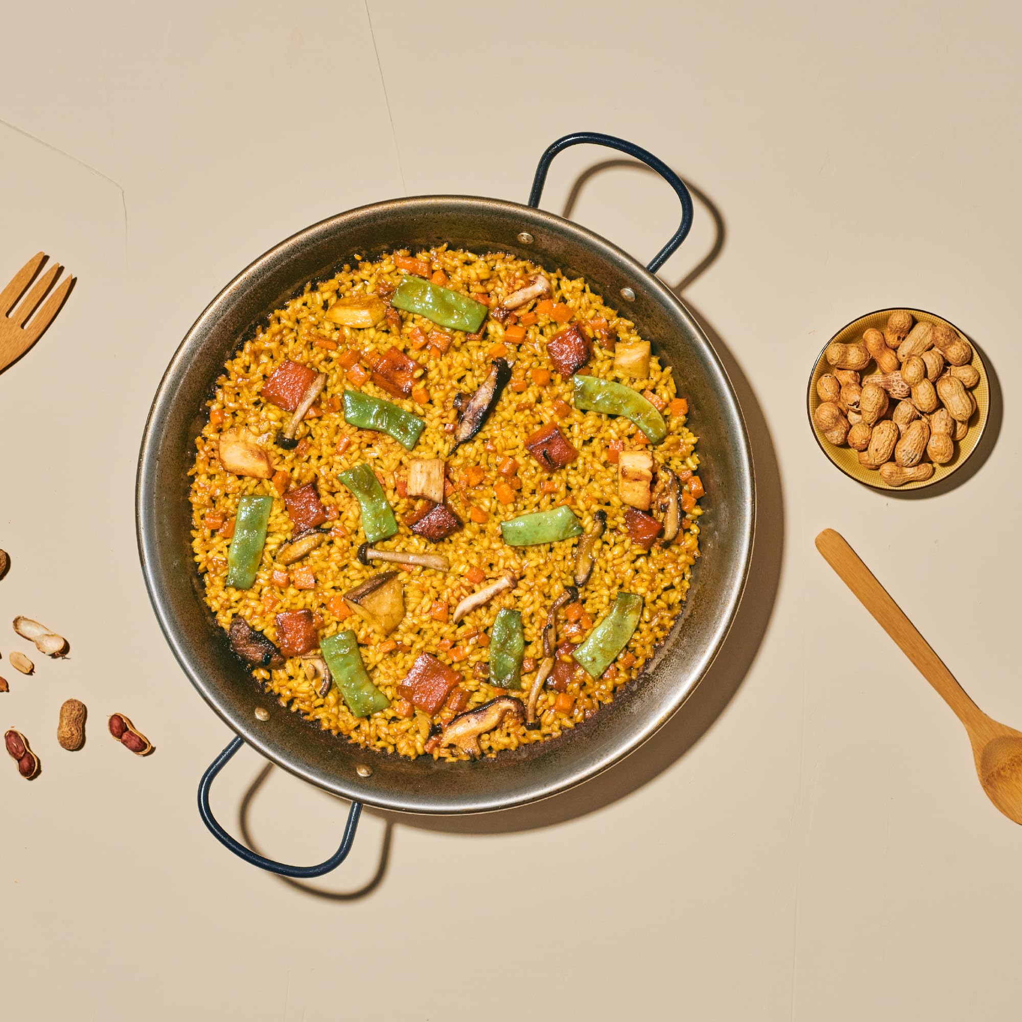EL PAELLER - Paella Kit | Preparato per Paella di Verdure | Cotto Artigianalmente a Legna | Ingredienti 100% Naturali | Per 2-3 Persone | Facile da Preparare in soli 18 Minuti | Senza Glutine