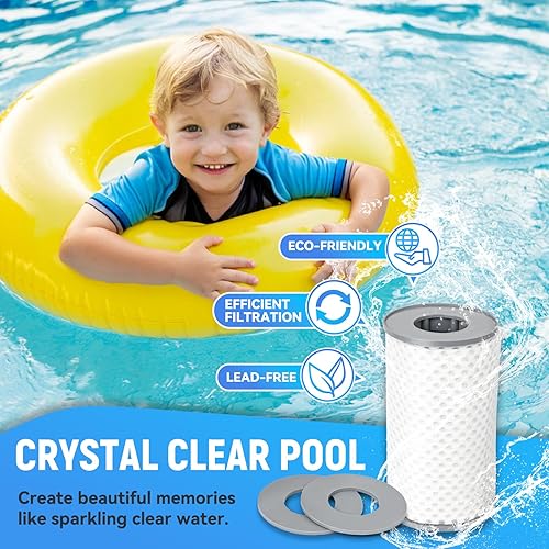 Miniatura 8 de Filtro de piscina tipo A o C, filtro de piscina reutilizable para 29000E59900E, fácil de instalar (con video de instalación), filtro de piscina