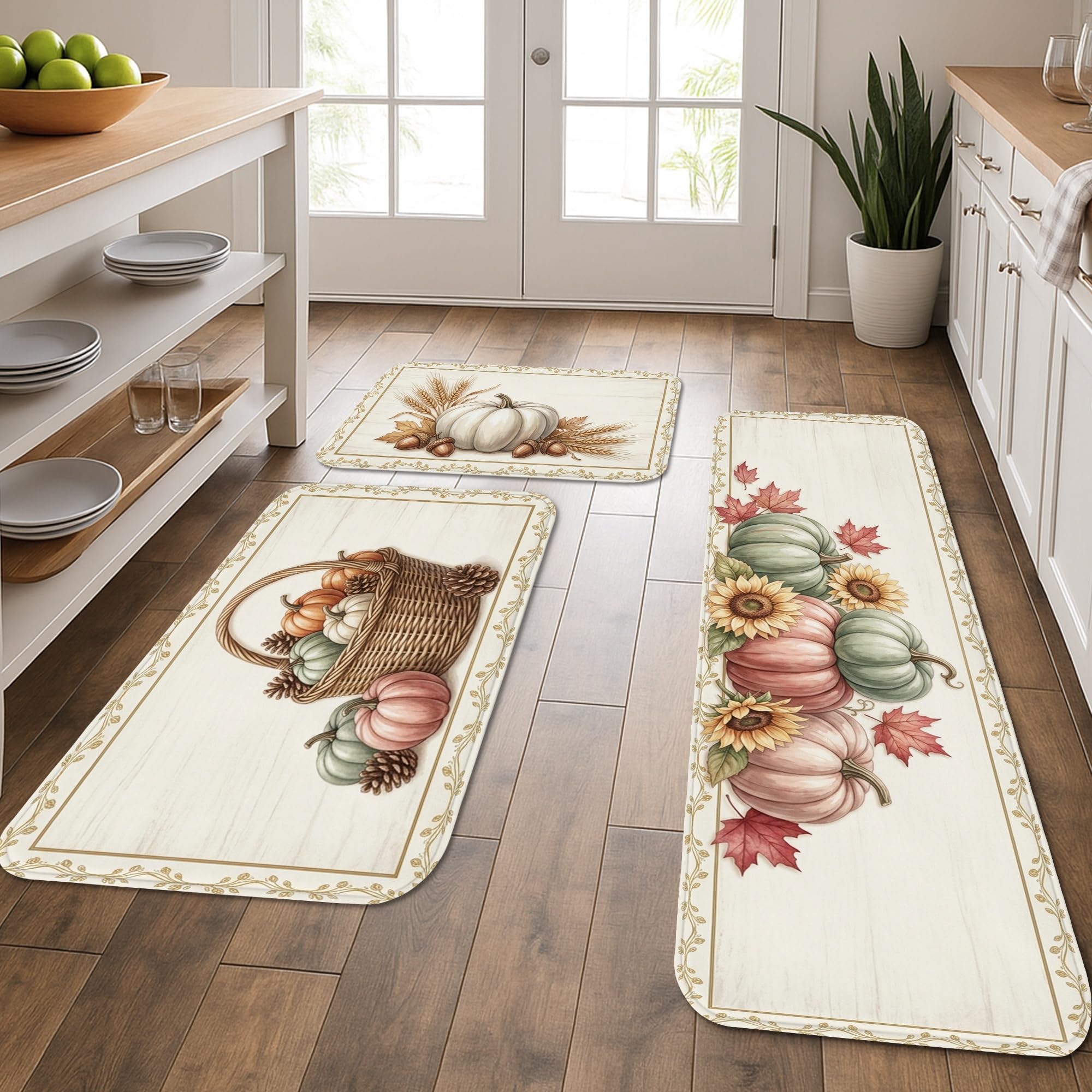 Tapis de cuisine rembourré lavable pour soulager les pieds devant l'évier