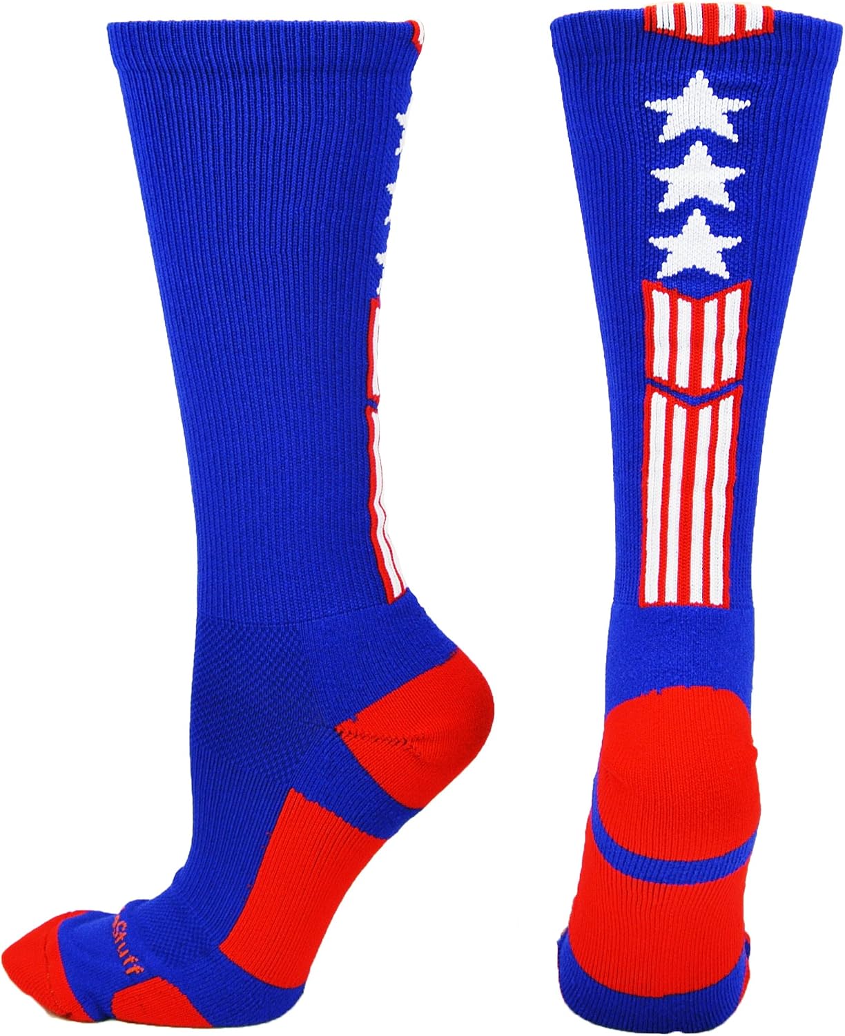 Amazon Com Madsportsstuff Patriot Usa Flag Stars And Stripes Athletic Crew Socks Multiple Colors Clothing Shoes Jewelry