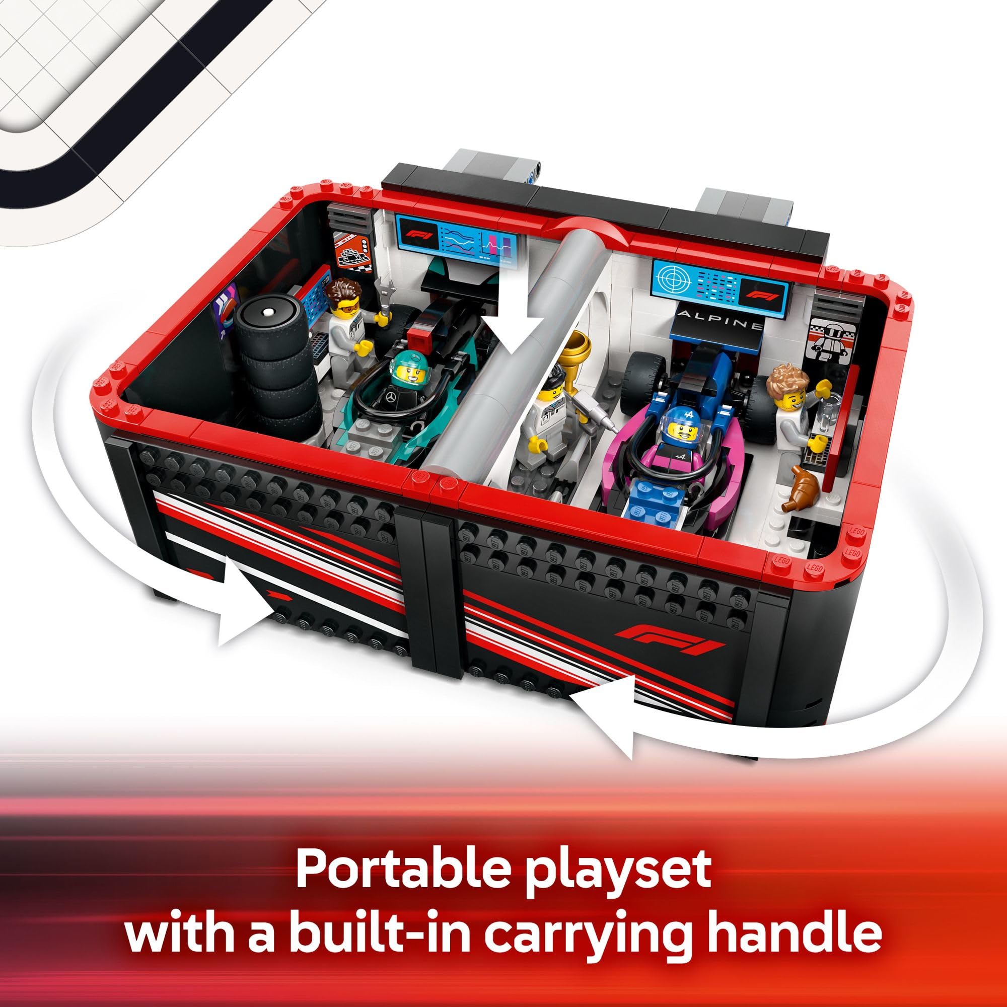 Amazon.com: LEGO City F1 Garage & Mercedes-AMG & Alpine Cars
