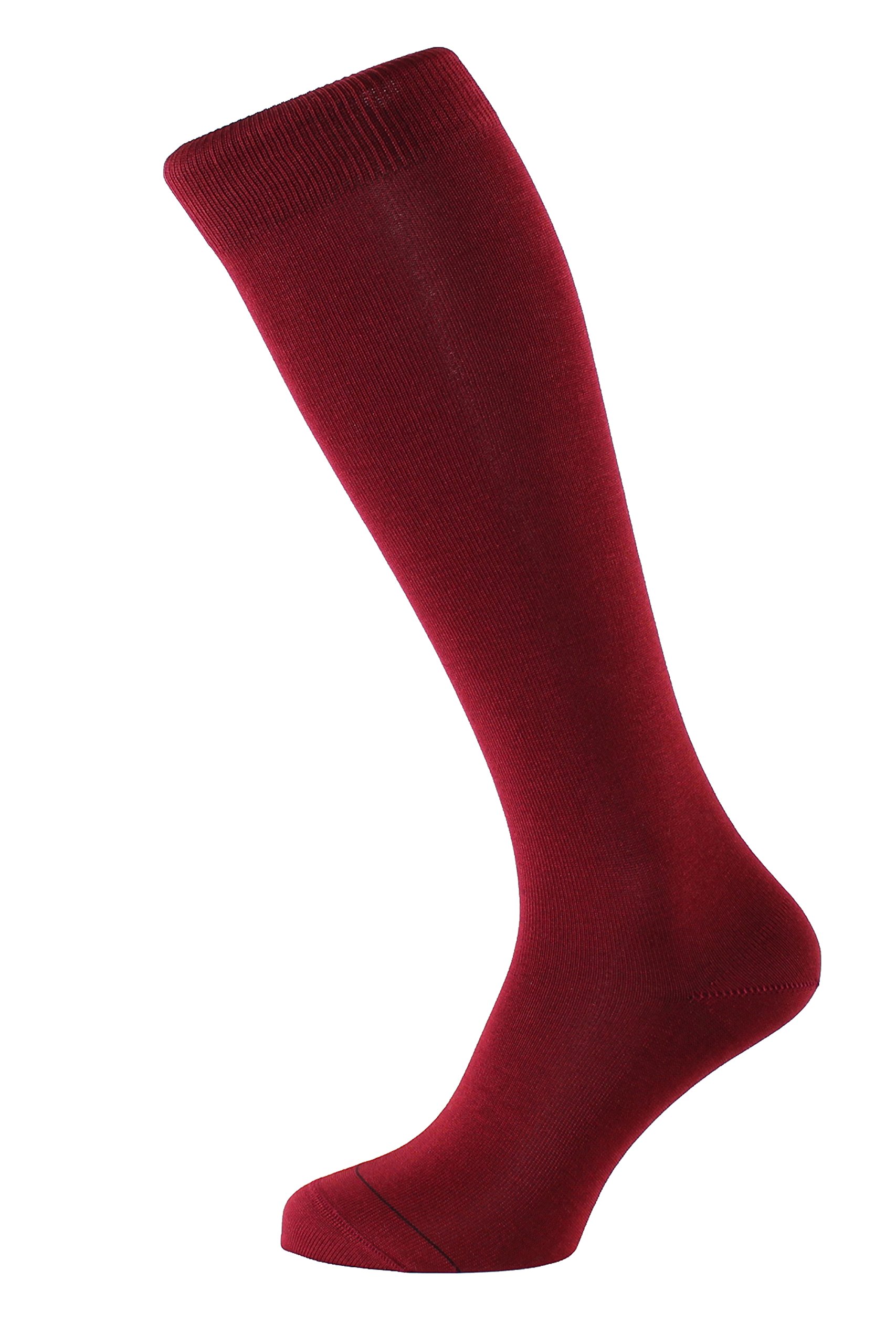 Albert Kreuz Men's Wine Red ?S Over-The-Calf Suit Socks Made Of Premium Mercerized Cotton Fil D?Ecosse Ruby Coloured Eu 45-47 / Uk 10-12.5