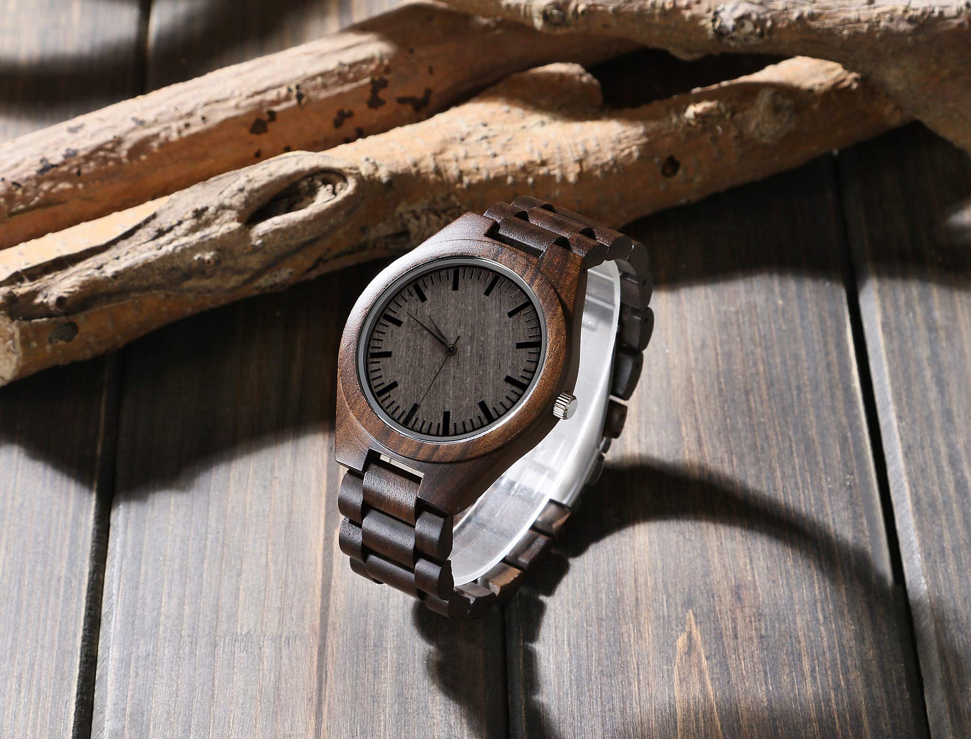 Kenon Gravierte hölzerne Uhr für Sohn und Freund, personalisierte hölzerne Uhr Geschenk für Freund, Abitur Geschenk von Mama, von Papa