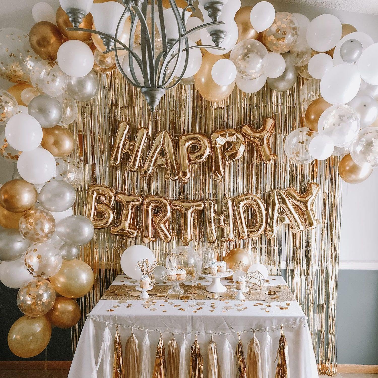 Tende con Nappe da 5 Pezzi E Tendaggi A Stella da 2 Pezzi, Decorazioni per Feste, Arrangiamenti per Sfondi per Feste, Decorazioni Scintillanti