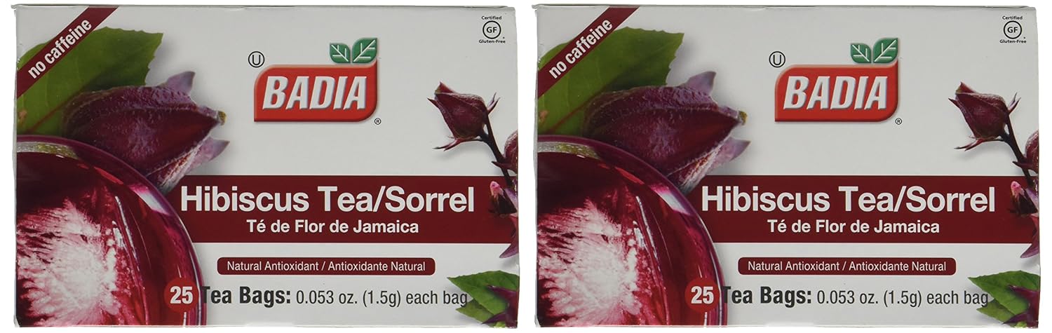 Badia Hibiscus Tea, 2 Pack (Each 25 Bags)
