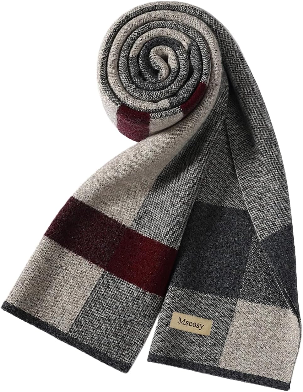Wool scarf men's winter business casual trend warm knit wool scarf