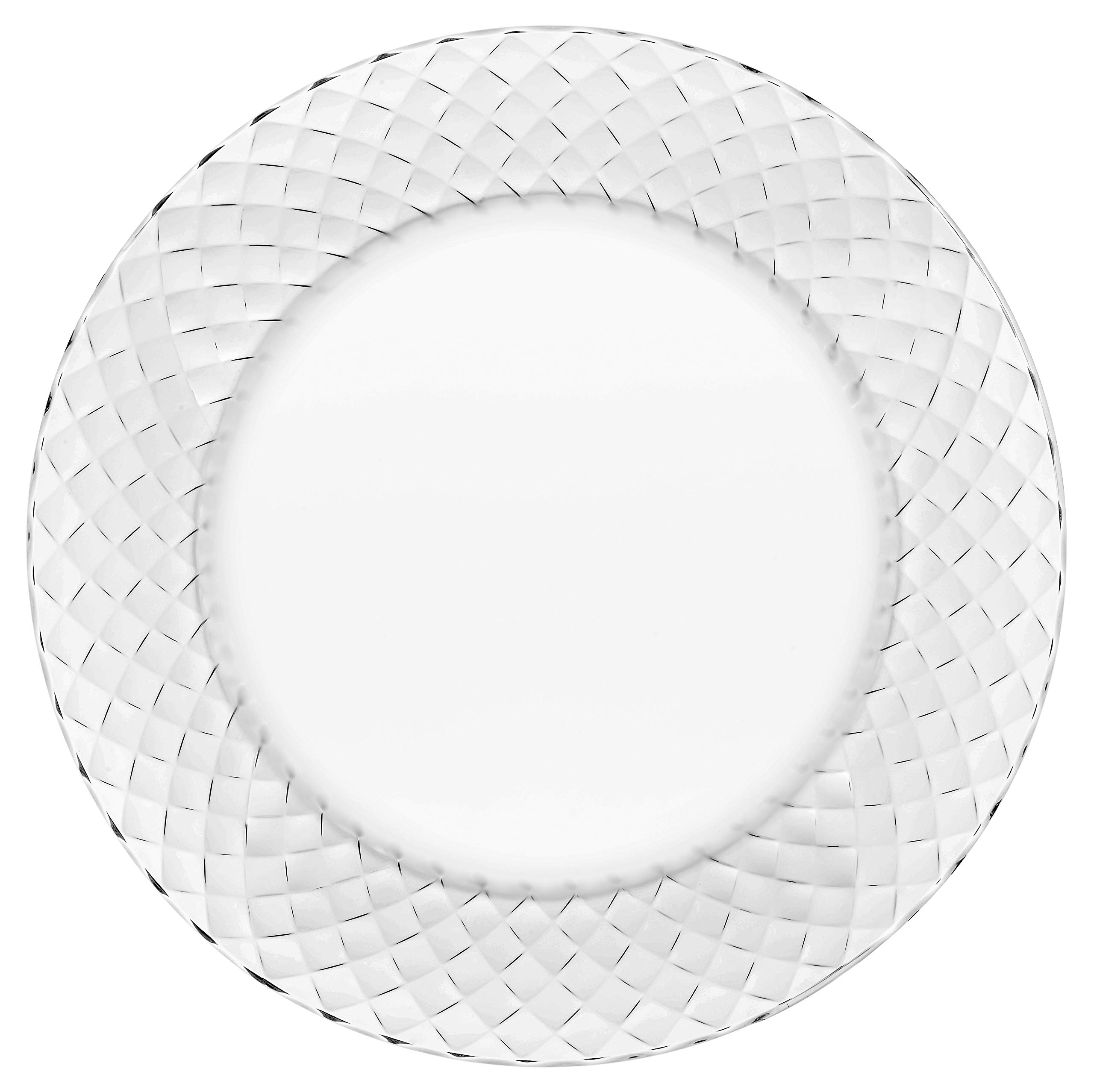 Barski - European - Glass - Designed Border - Clear - Charger - Plate - 12.5