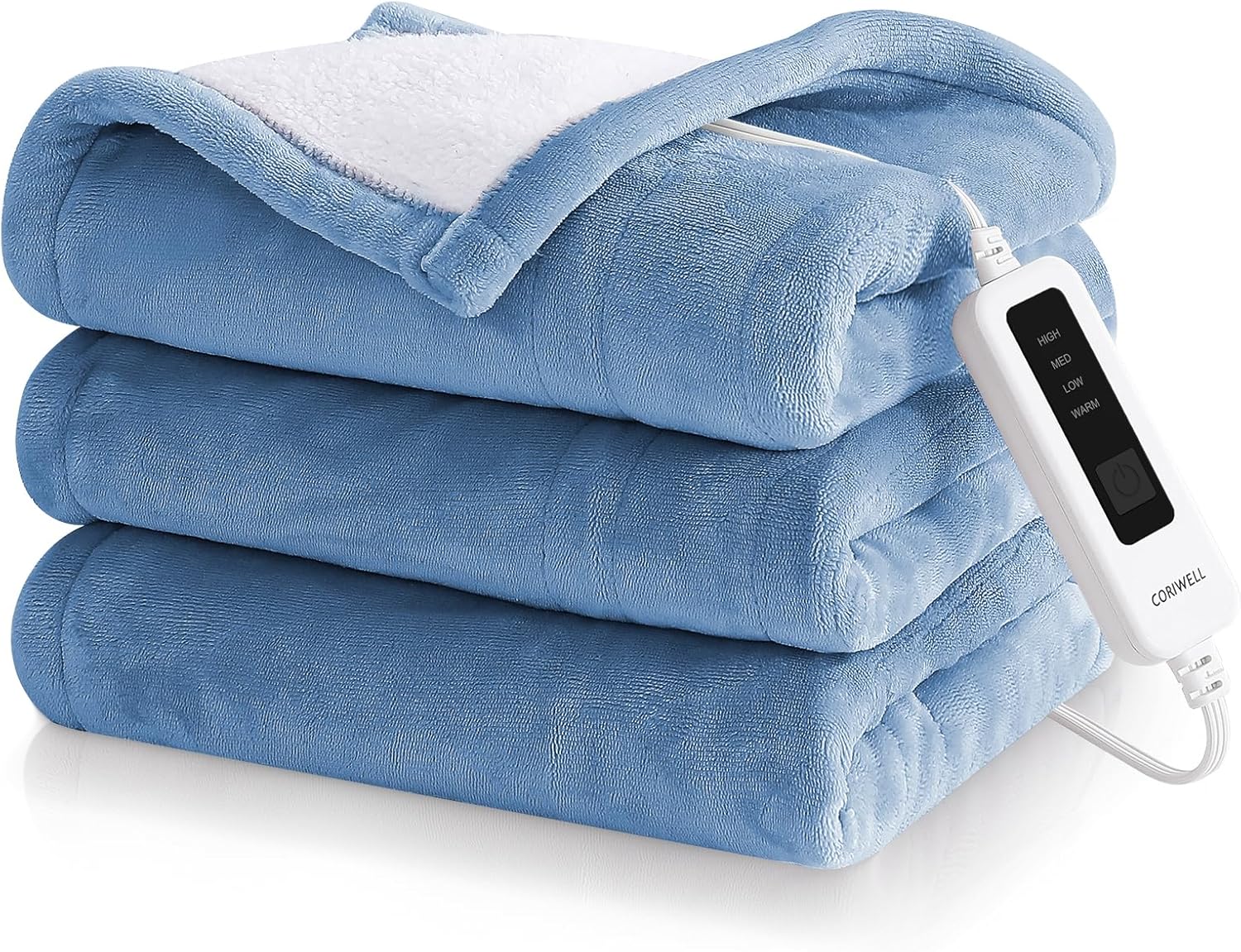 CORIWELL Heated Blanket Electric Throw 50" x 60" Heating Blanket for