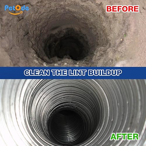 Miniatura 7 de Kit limpiador de ventilación de secadora de 30 pies, cepillo flexible mejorado con accesorio de taladro para una limpieza efectiva, rotación de 360