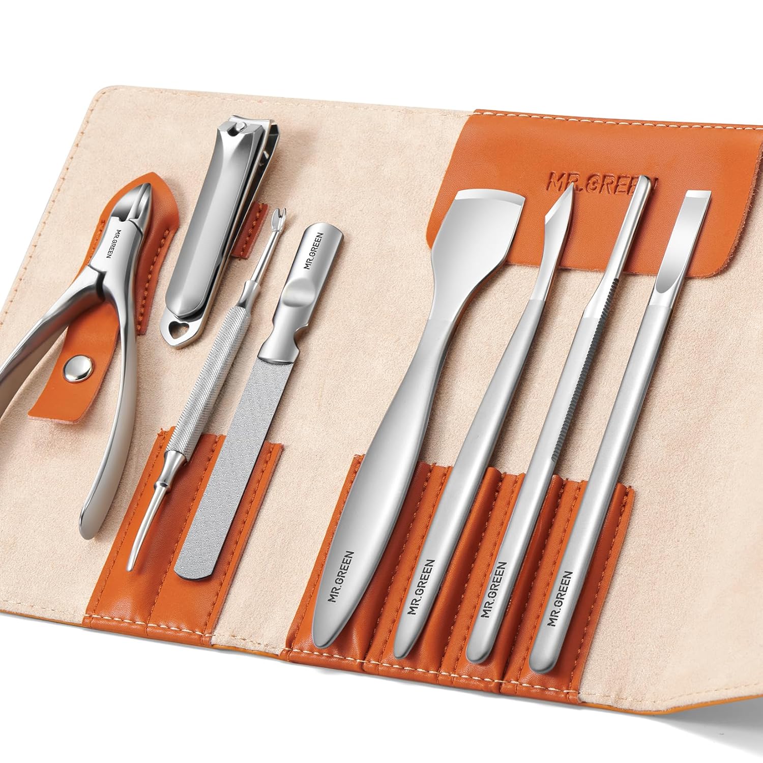MR GREEN Pedicure Knife Set Professional Ingrown Toenail Clippers Foot Care Tools Stainless Steel Nail Cuticle Nippers Remover