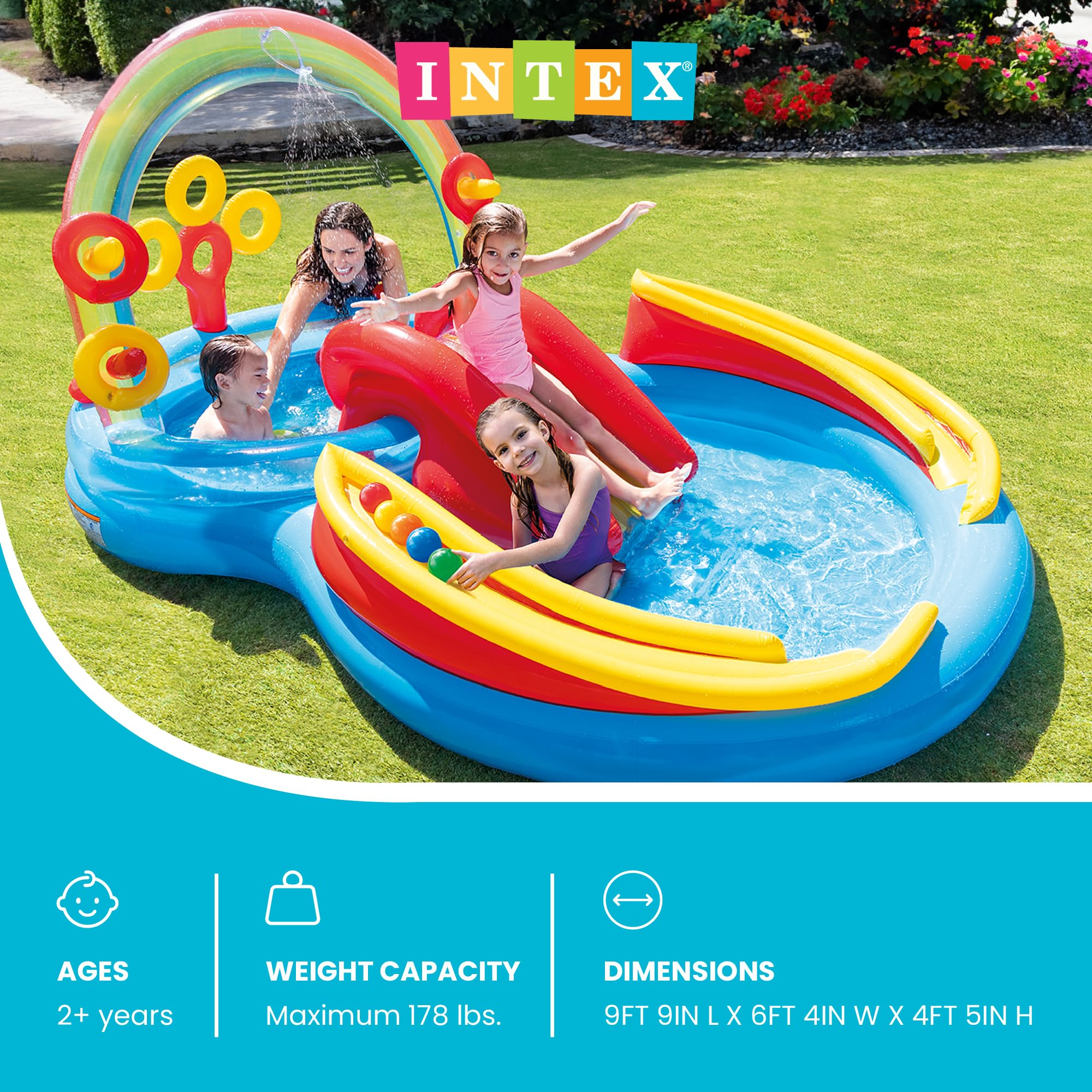Intex Rainbow Ring Play Centre Wielokolorowy