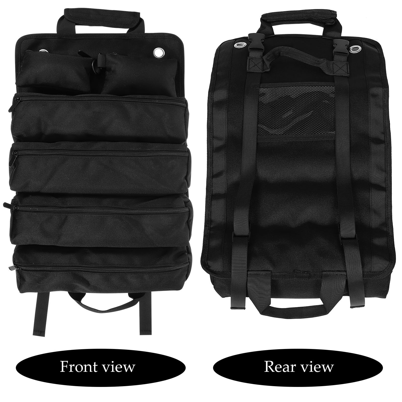 Hohopeti Borsa Portautensili Arrotolabile Oxford Resistente Grande Organizer per Utensili Cerniera e Maniglia per Elettricisti e Operai Borsa Porta Attrezzi per Attrezzatura Lavoro