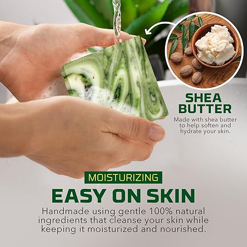 Miniatura 4 de Set de regalo de jabón en barra natural para hombres, jabón vegano hecho a mano con aceite esencial, jabones de lavado aromáticos todos hidratantes,