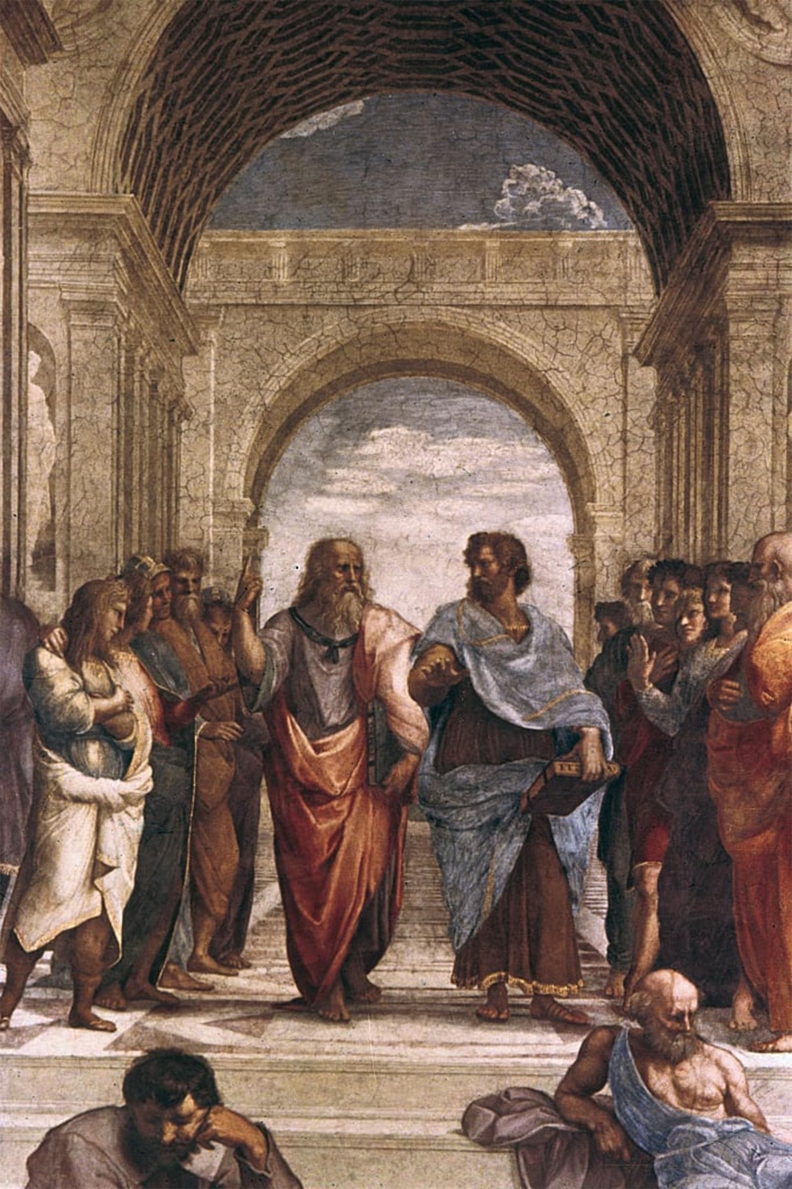 SERENDIPITP Vintage Wall Art Canvas Nordic Poster Canvas Print Picture the School of Athens Detail of Plato Aristotle by Raffaello Sanzio Raphael Wall Art Poster for Home Decor 60x90cm
