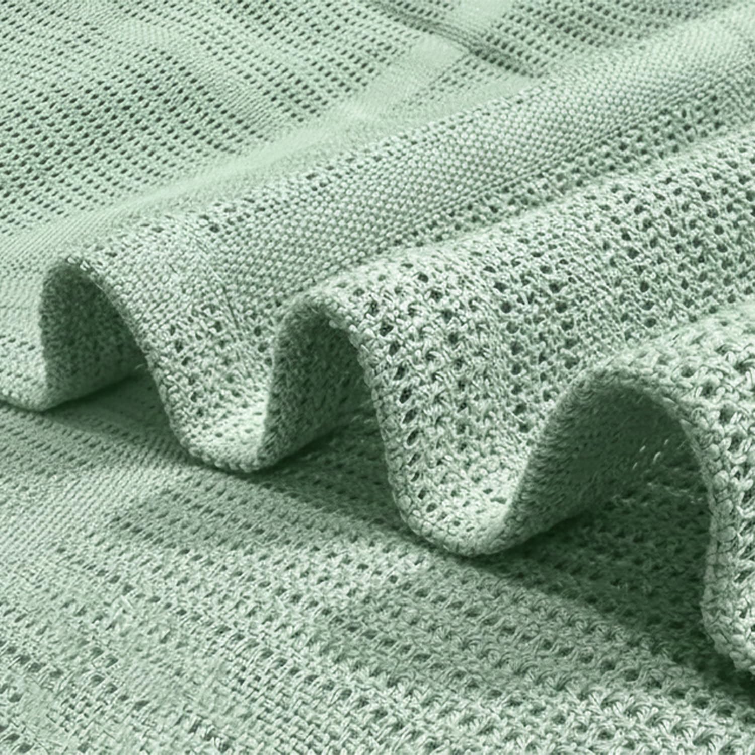 Lilly Belly Koc komórkowy dla niemowląt, 70 x 90 cm, 100% czysta bawełna organiczna, 2 sztuki, ciepły i przytulny koc dla niemowląt, dla noworodka, idealny do wózka dziecięcego, podróży, kosza