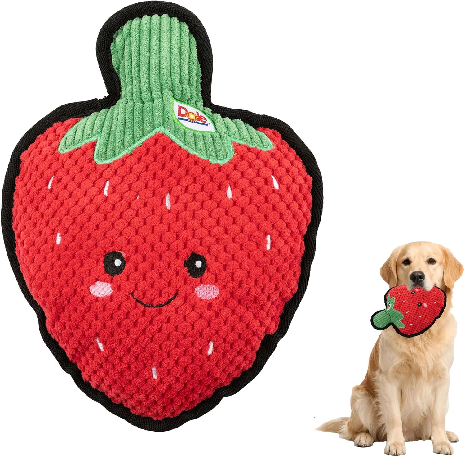 Juguetes para perros pequeños y medianos, fresa quechante de peluche