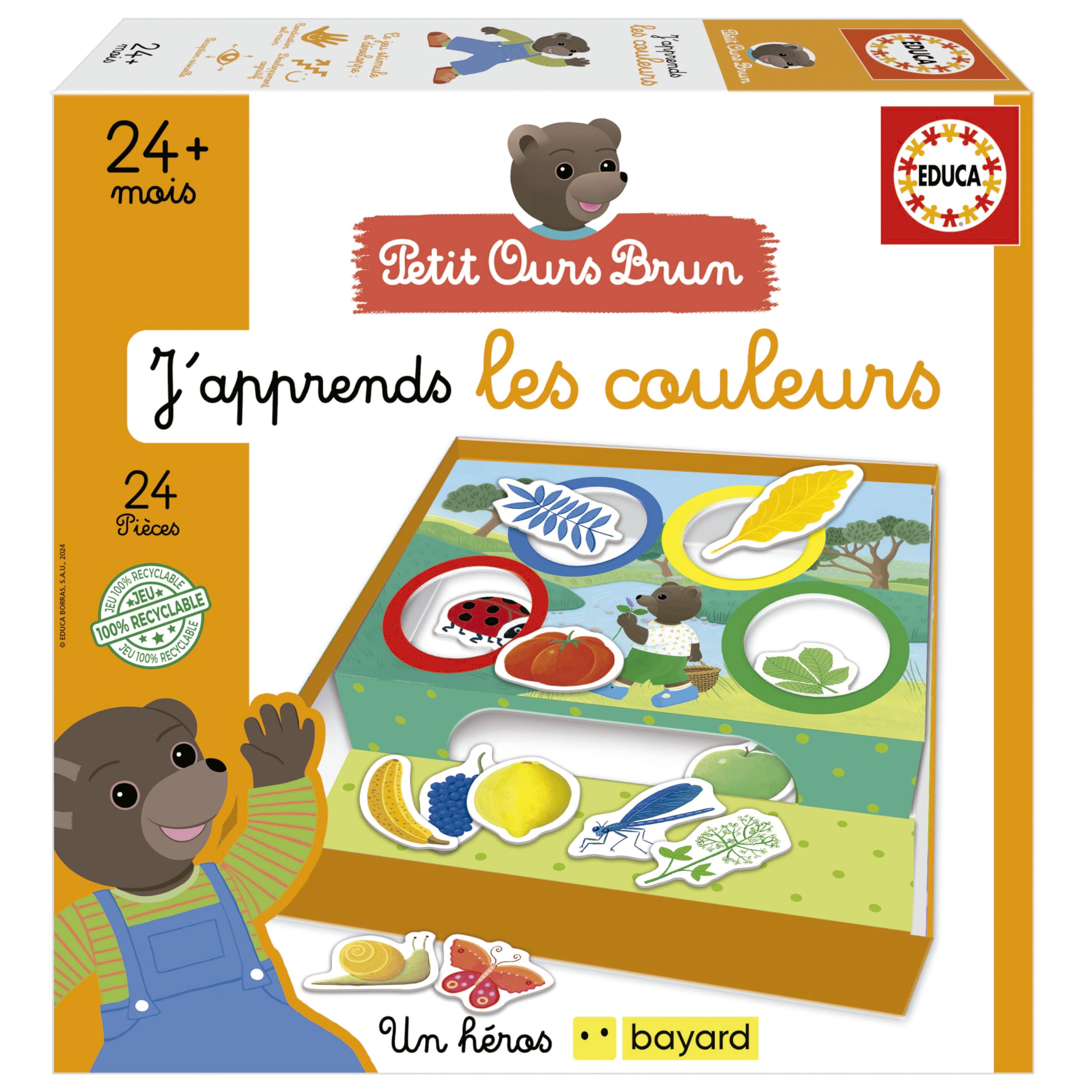 Educa – 2 Puzzles Petit Ours Brun – 20 Pièces Chacun – Dès 4 Ans
