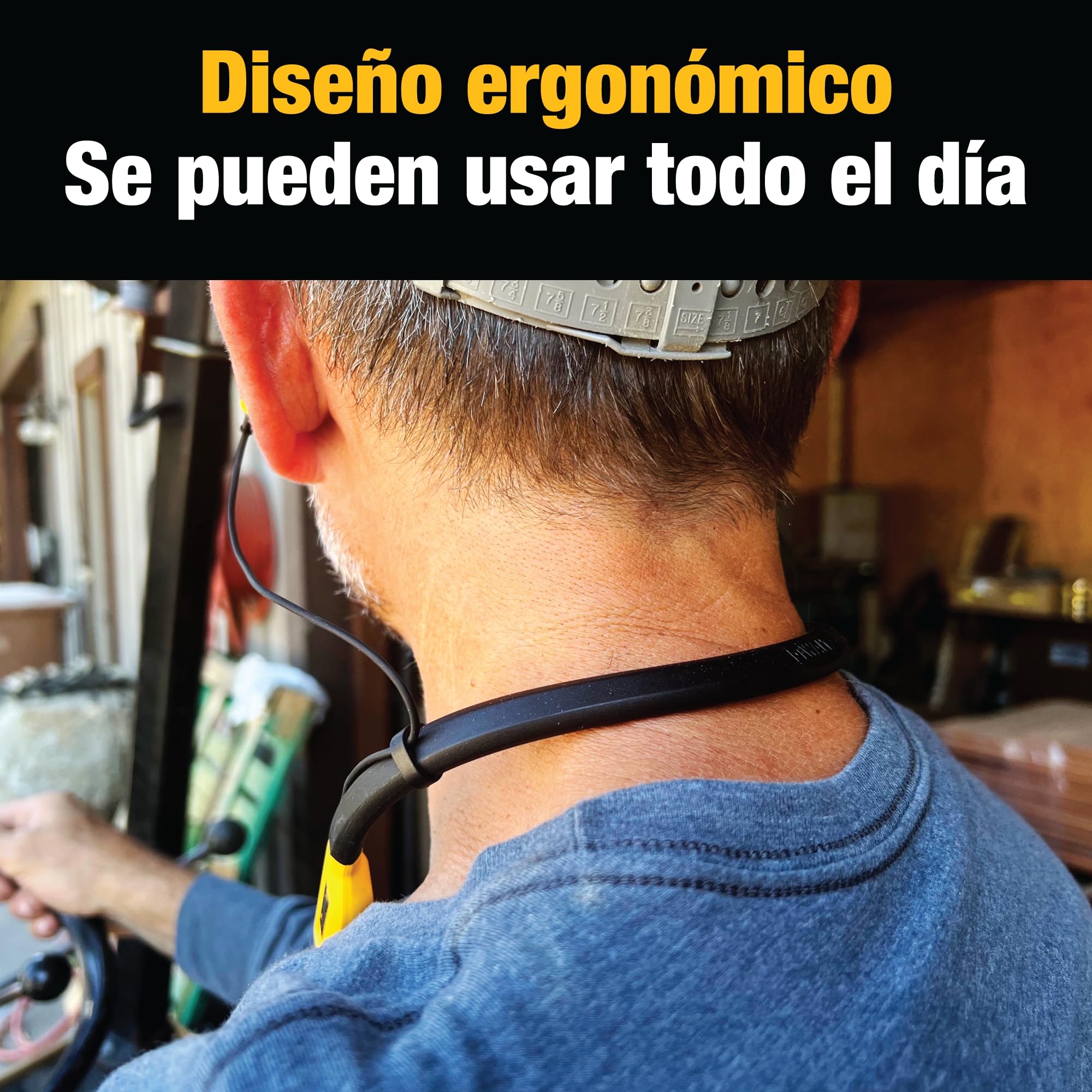 DEWALT Auriculares Inalámbricos Bluetooth 2-en-1 con Altavoces Integrados, Cascos Inalámbricos Bluetooth de Diadema, 60h Autonomía, Cancelación de Ruido, IP56, Manos Libres para Trabajo y Llamadas