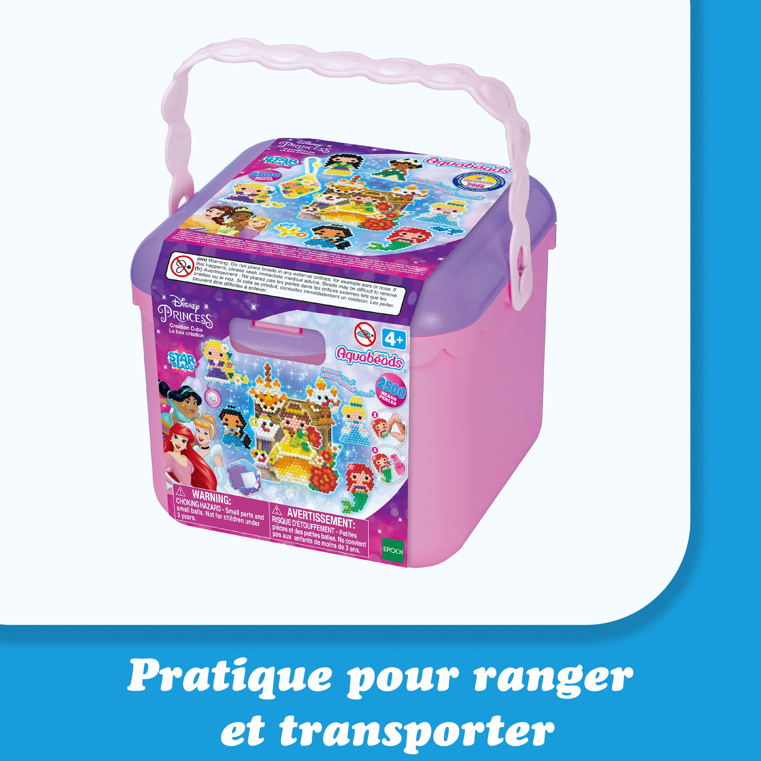 Aquabeads - La box Princesses Disney - Kit de loisirs créatifs - Activité manuelle enfants en toute autonomie - Coffret de perles qui collent avec de l'eau - Jouet enfant 4 ans et + - 31773
