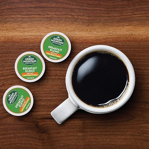 Miniatura 6 de Green Mountain Coffee Roasters Descafeinado de mezcla de desayuno, cápsulas Keurig K-Cup de una sola pieza, café tostado ligero, 48 unidades