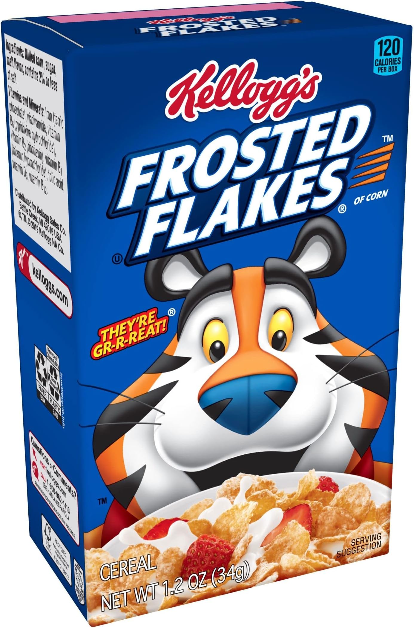 Frosted Flakes, Breakfast Cereal, Original, 1.2oz (70 Count)