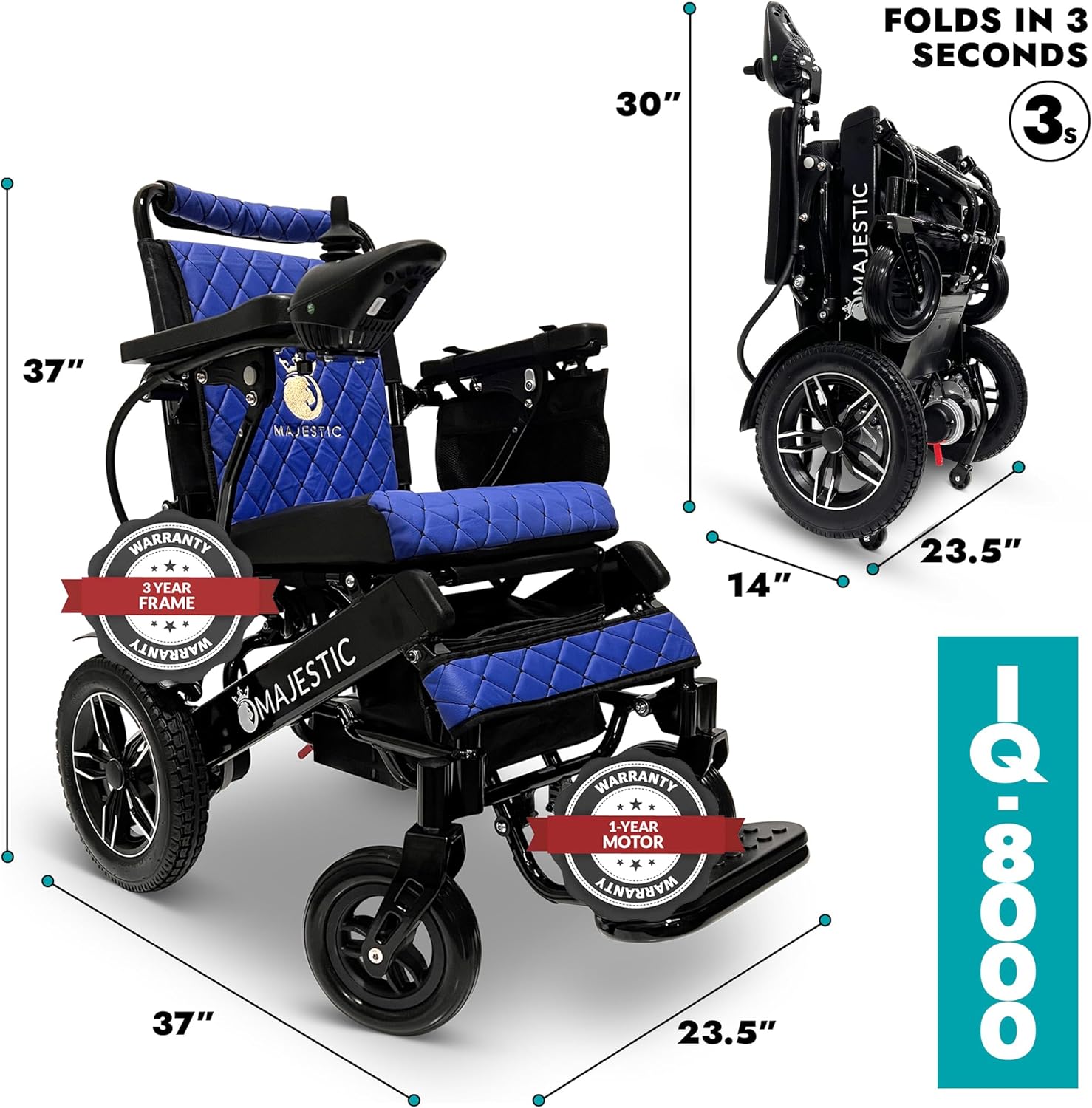Majestic Electric Wheelchairs for Adults,Foldable Lightweight Electric Wheelchair,Light Weight Folding Power Chair for Seniors,Portable Motorized Wheelchair,Durable Ultra Light Wheel Chair Majestic Electric Wheelchairs for Adults,Foldable Lightweight Electric Wheelchair,Light Weight Folding Power Chair for Seniors,Portable Motorized Wheelchair,Durable Ultra Light Wheel Chair