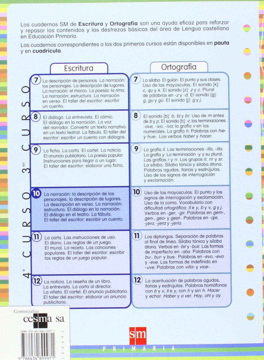 Cuaderno 10 de escritura. 4 Primaria - 9788434899971