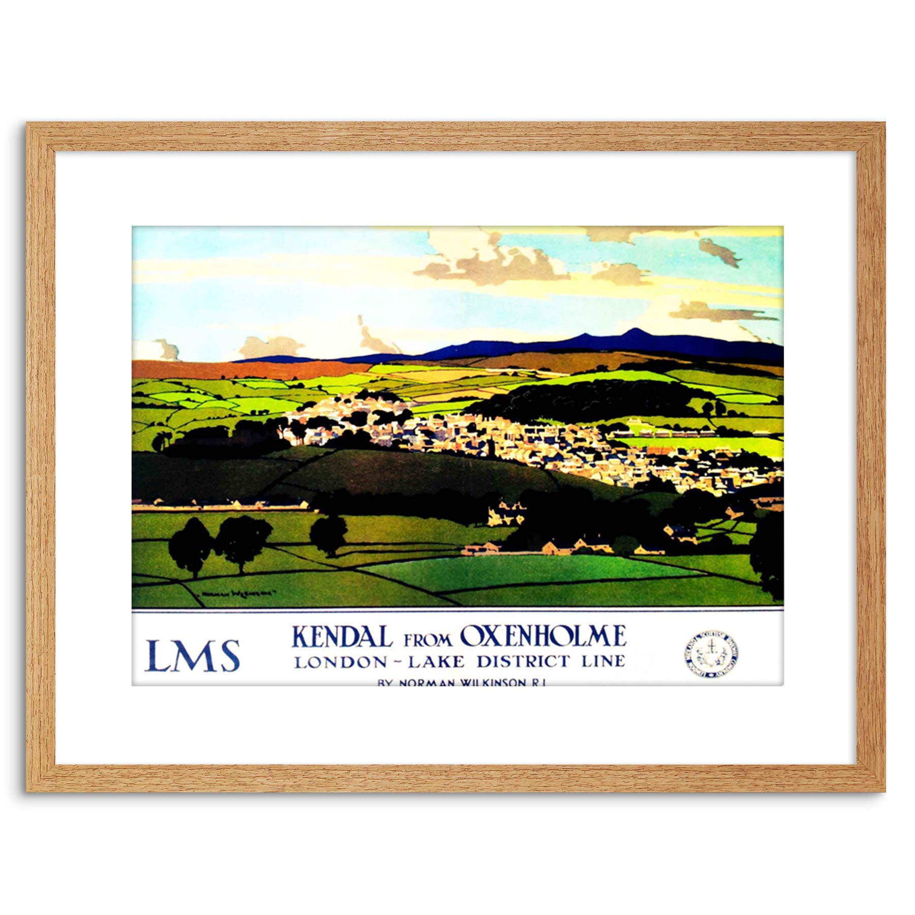 Wee Blue Coo 9x7 '' TRAVEL KENDAL CUMBRIA LAKE DISTRICT VALLEY FRAMED ART PRINT F97X1254