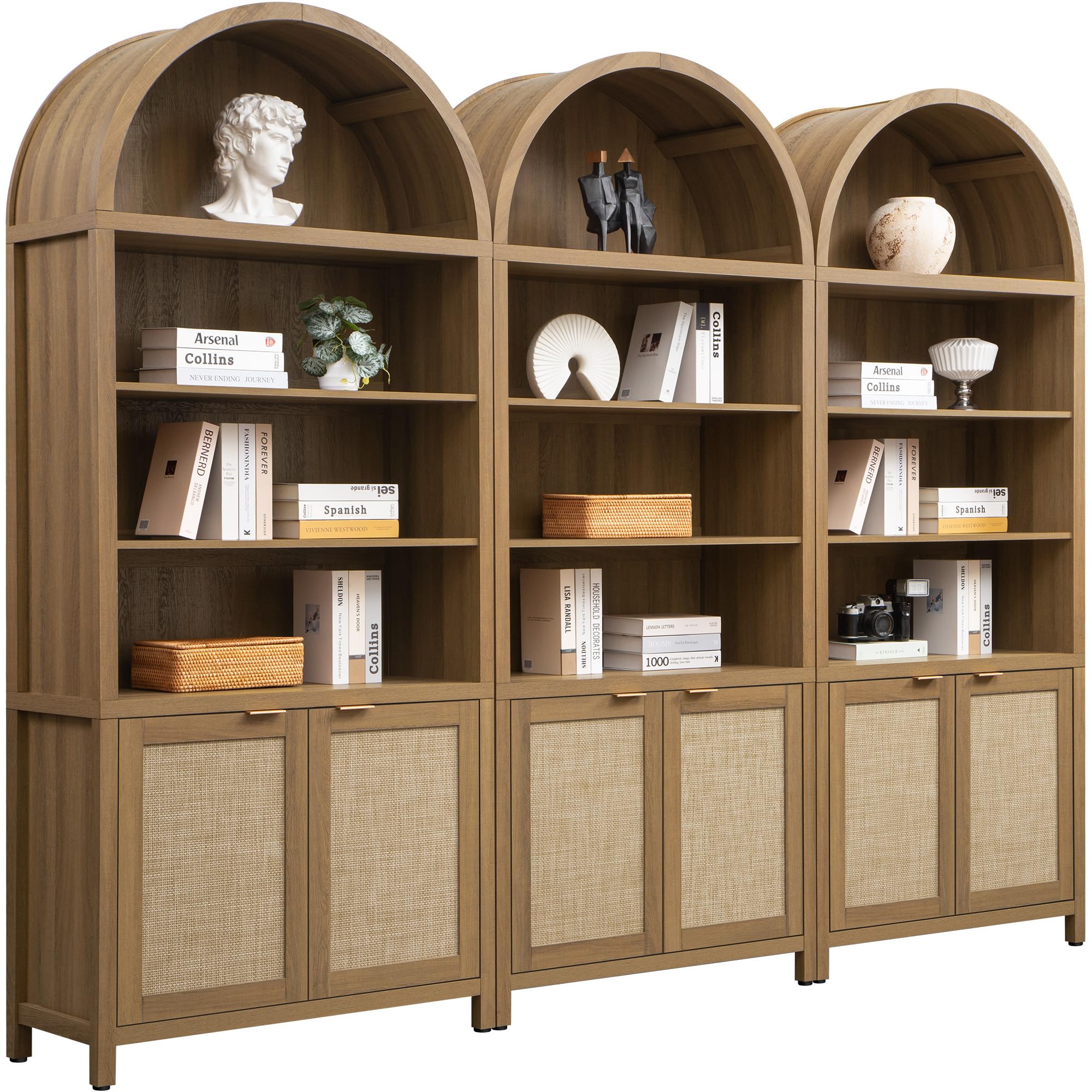 Amazon.com: SICOTAS Book Shelf Arched Cabinet Bookshelf Arch 84.2