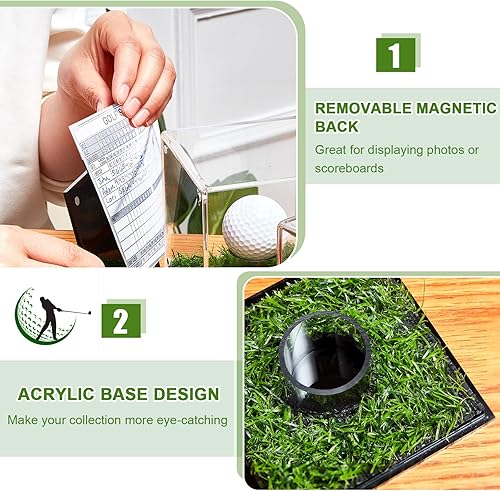 Miniatura 4 de Exhibidor de pelotas de golf, estuche pequeño de acrílico transparente, soporte cuadrado para béisbol, pelotas de golf, voleibol, coleccionables,