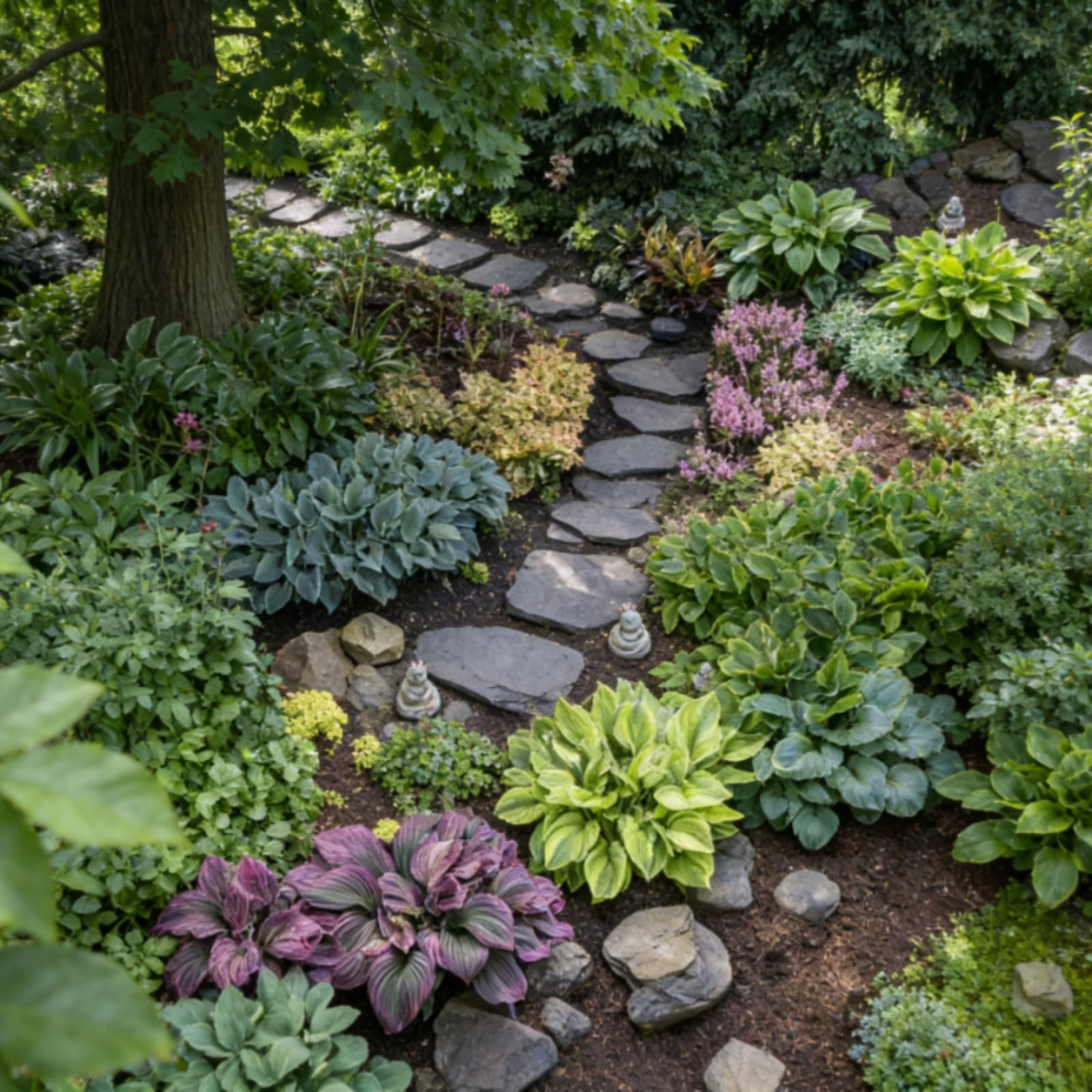 Easy-Hardy hosta - sadzenie obramowania ogrodu - nie więdnie zimą - kolekcja liści hosta / które szybko rosną/złoty jadeit rzeźbienie-4 korzenie-D