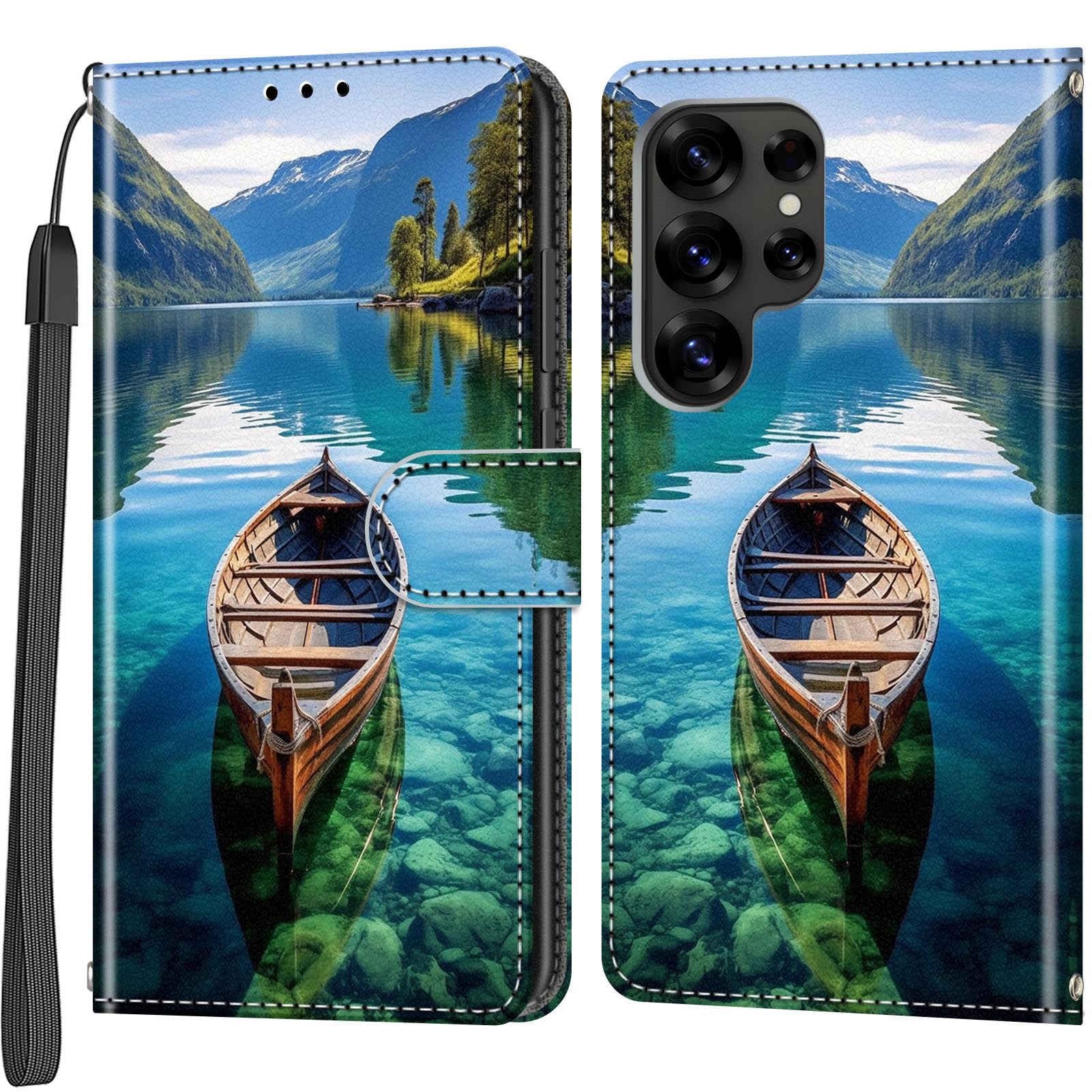 Custodia Portafoglio Con Magnete Per Samsung Galaxy S25 Ultra - Pelle PU, Blocco RFID, Cavalletto, 4 Slot Carte - 2