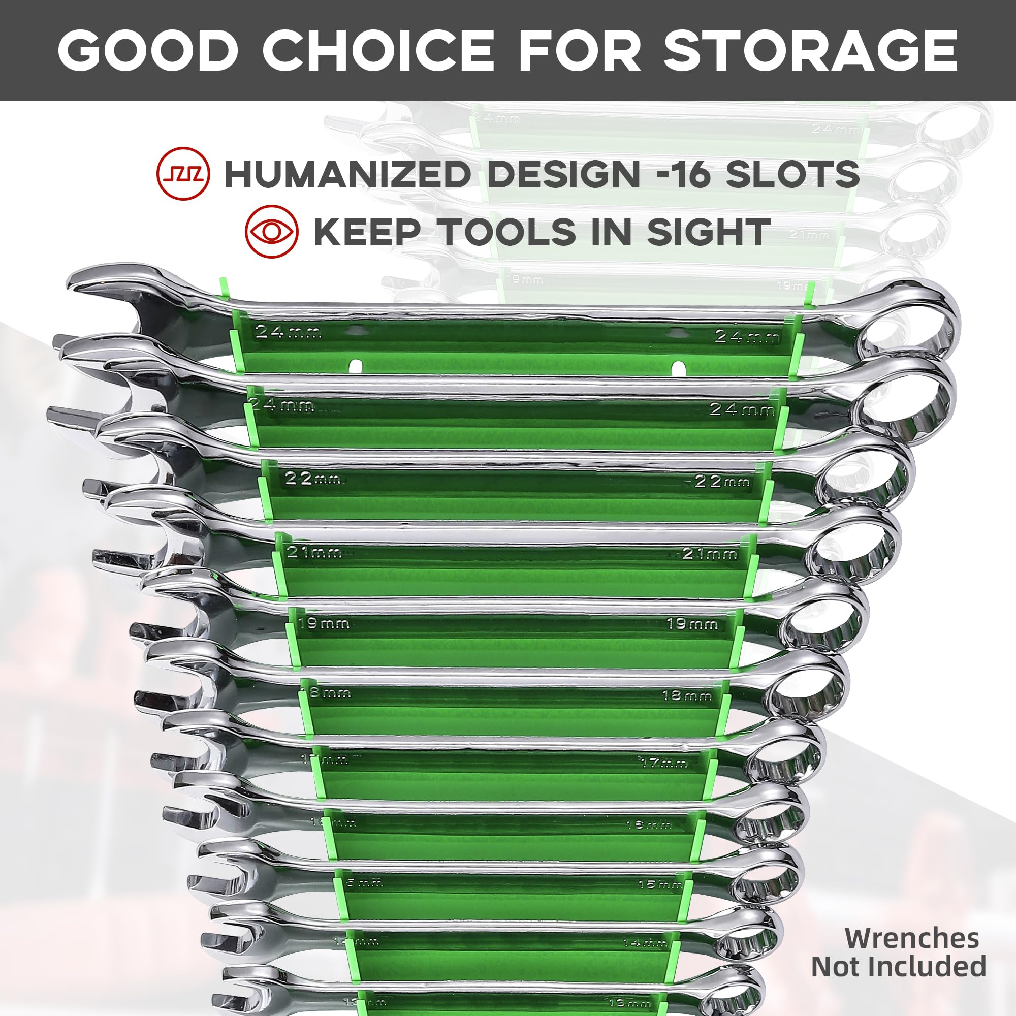 Snapklik.com : Reniteco Plastic Wrench Organizer, Premium High-density ...
